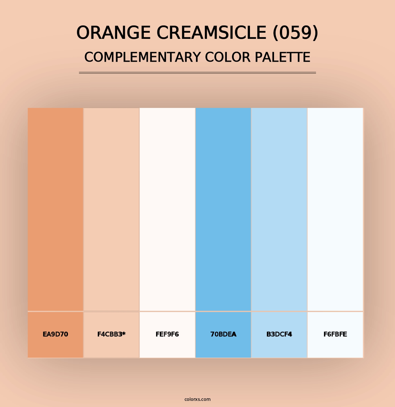 Orange Creamsicle (059) - Complementary Color Palette