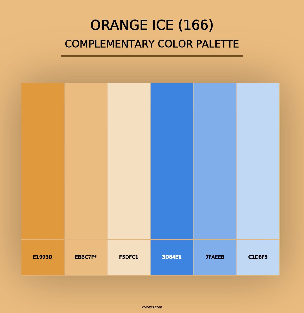 Orange Ice (166) - Complementary Color Palette