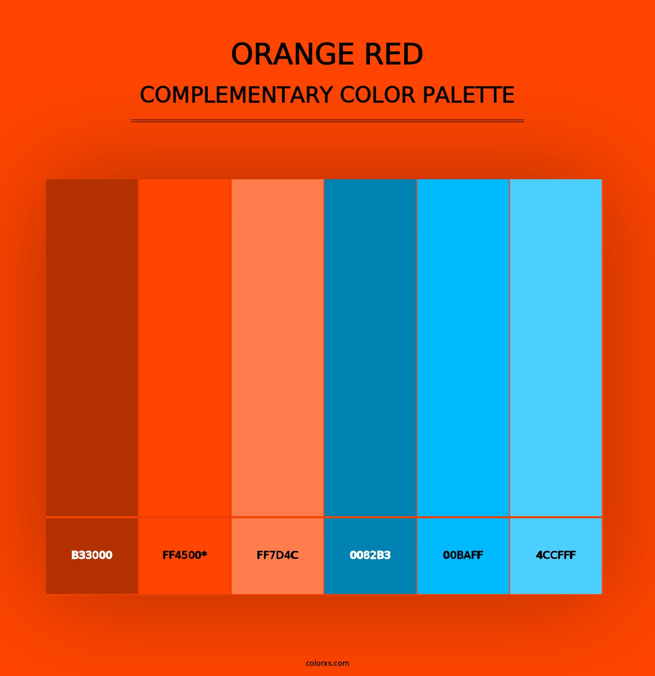 Orange Red - Complementary Color Palette