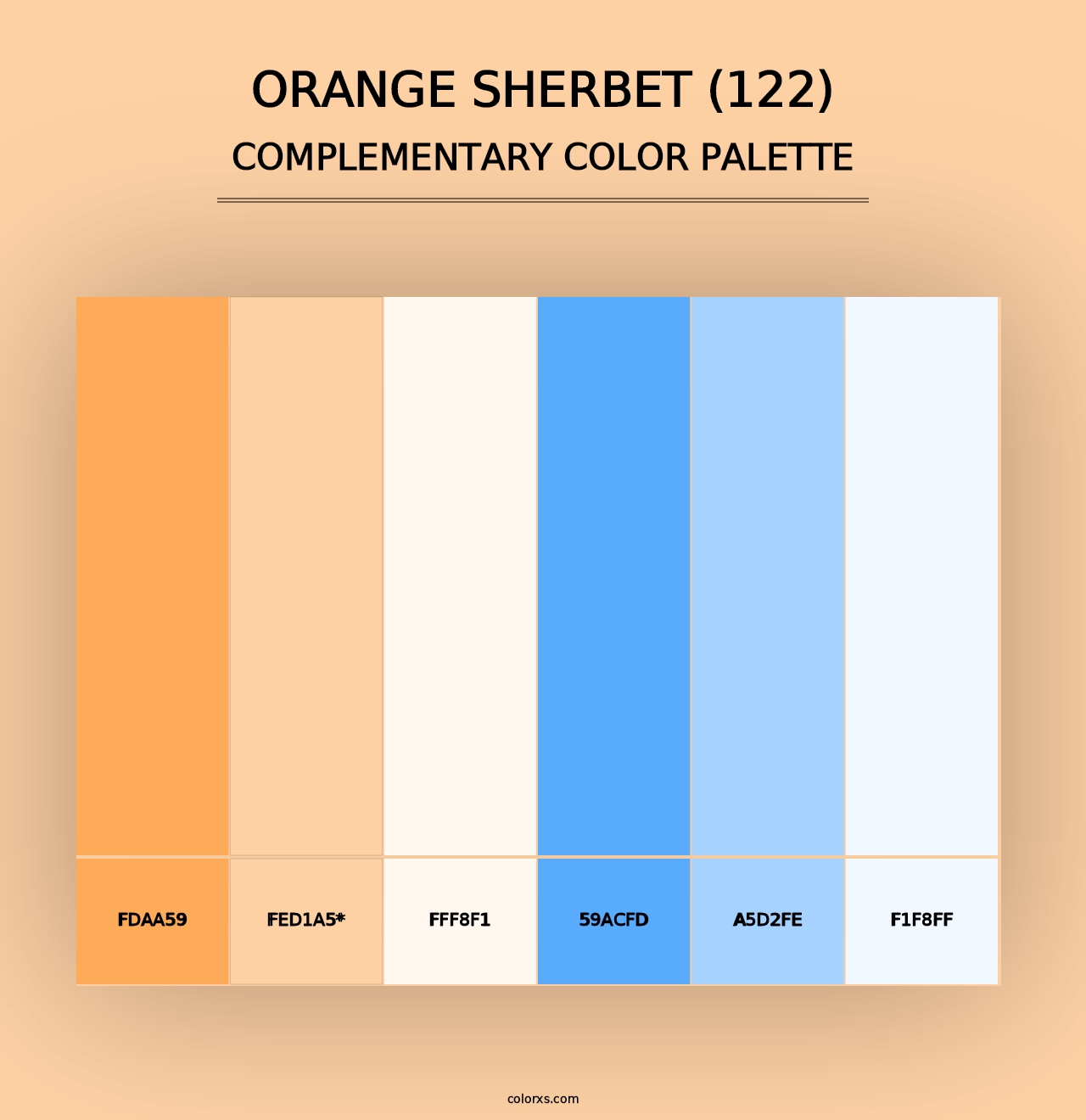 Orange Sherbet (122) - Complementary Color Palette