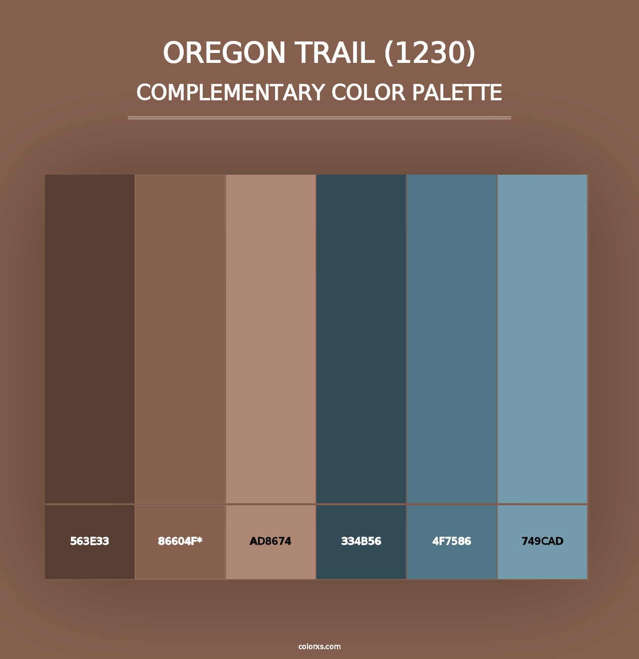 Oregon Trail (1230) - Complementary Color Palette