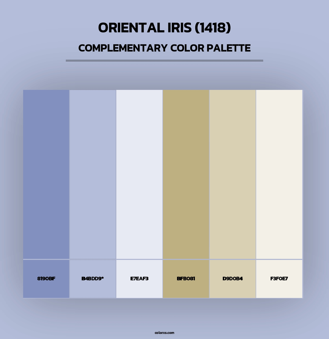 Oriental Iris (1418) - Complementary Color Palette