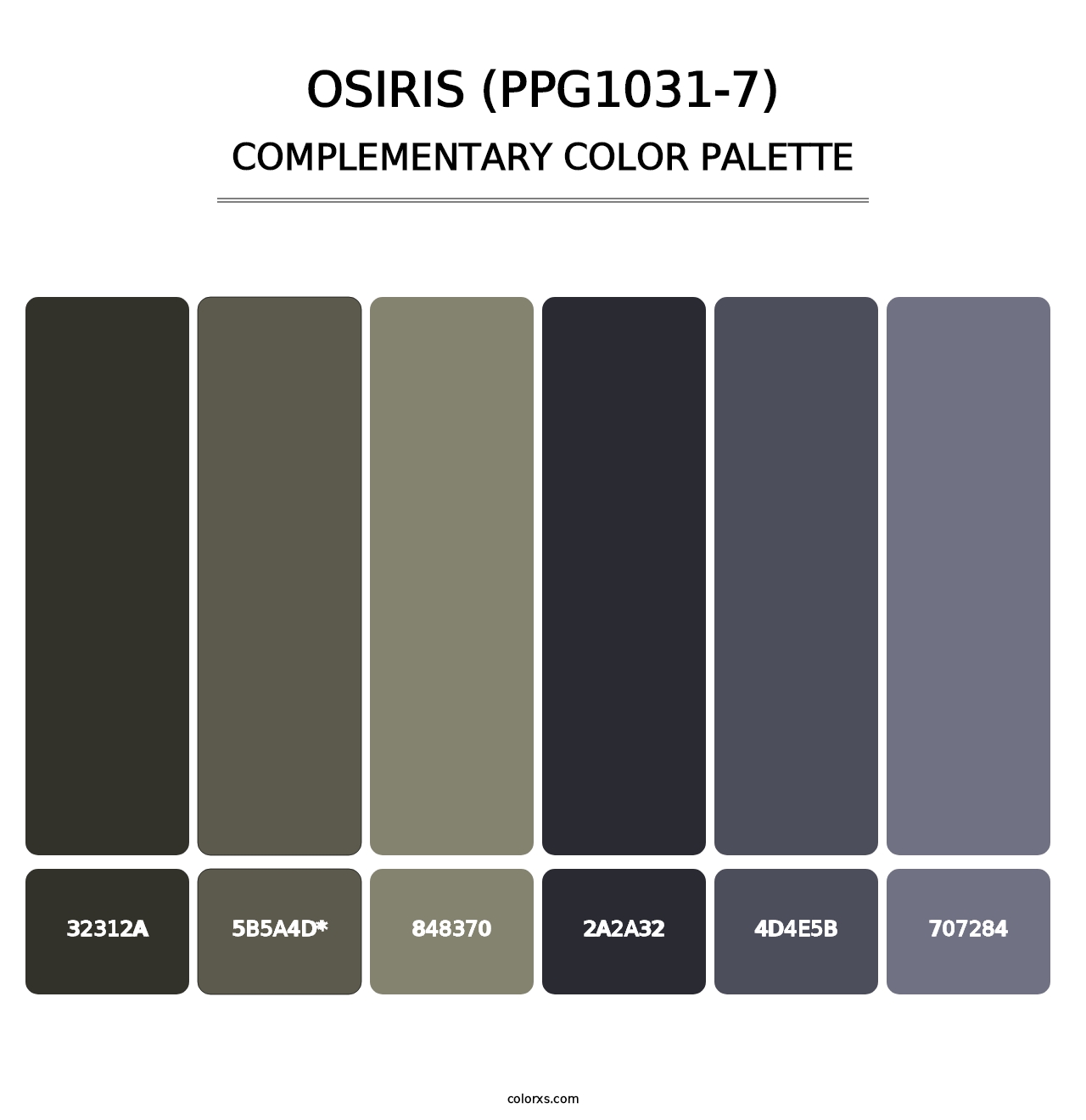 Osiris (PPG1031-7) - Complementary Color Palette