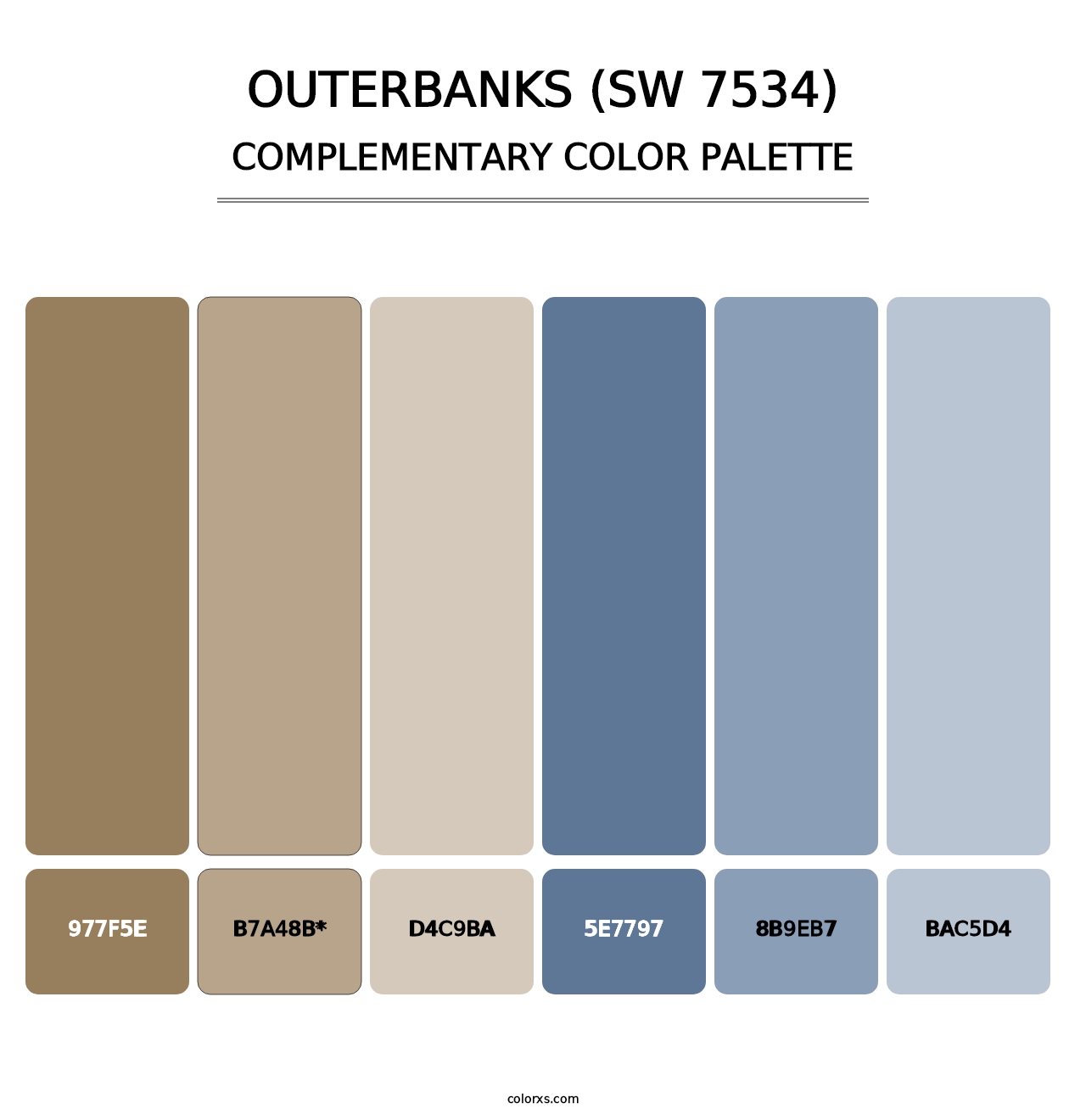 Outerbanks (SW 7534) - Complementary Color Palette