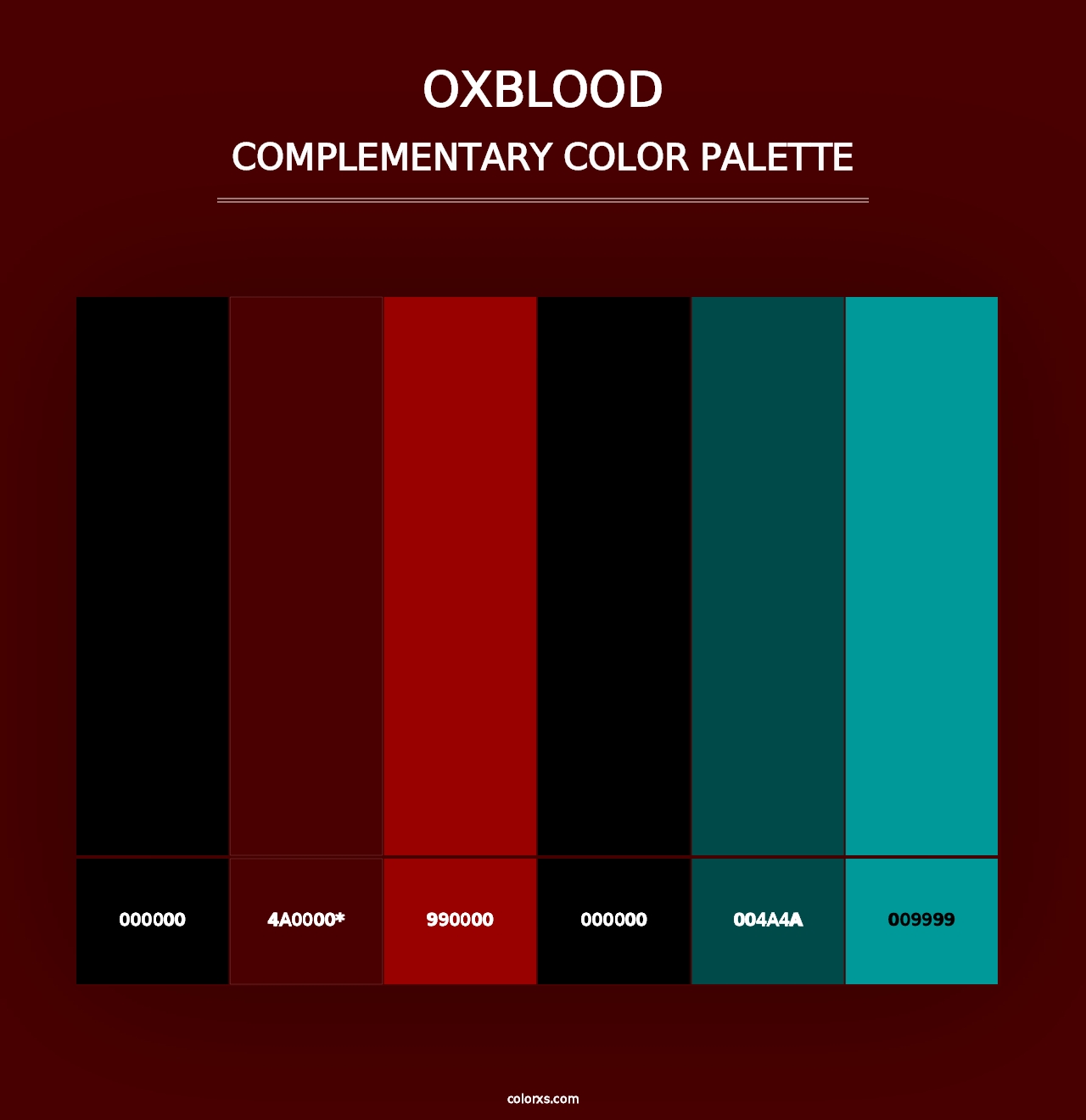 Oxblood - Complementary Color Palette