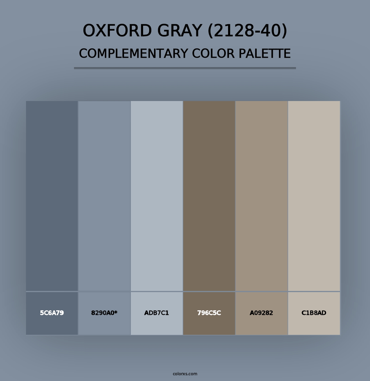 Oxford Gray (2128-40) - Complementary Color Palette