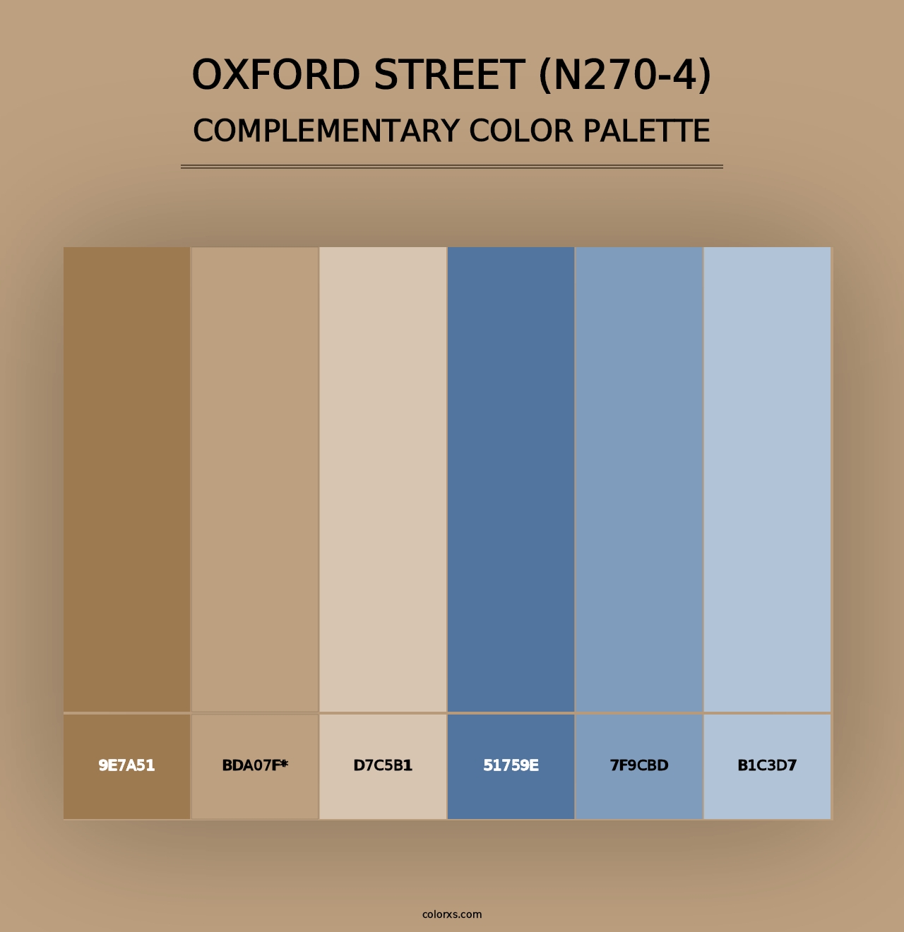 Oxford Street (N270-4) - Complementary Color Palette