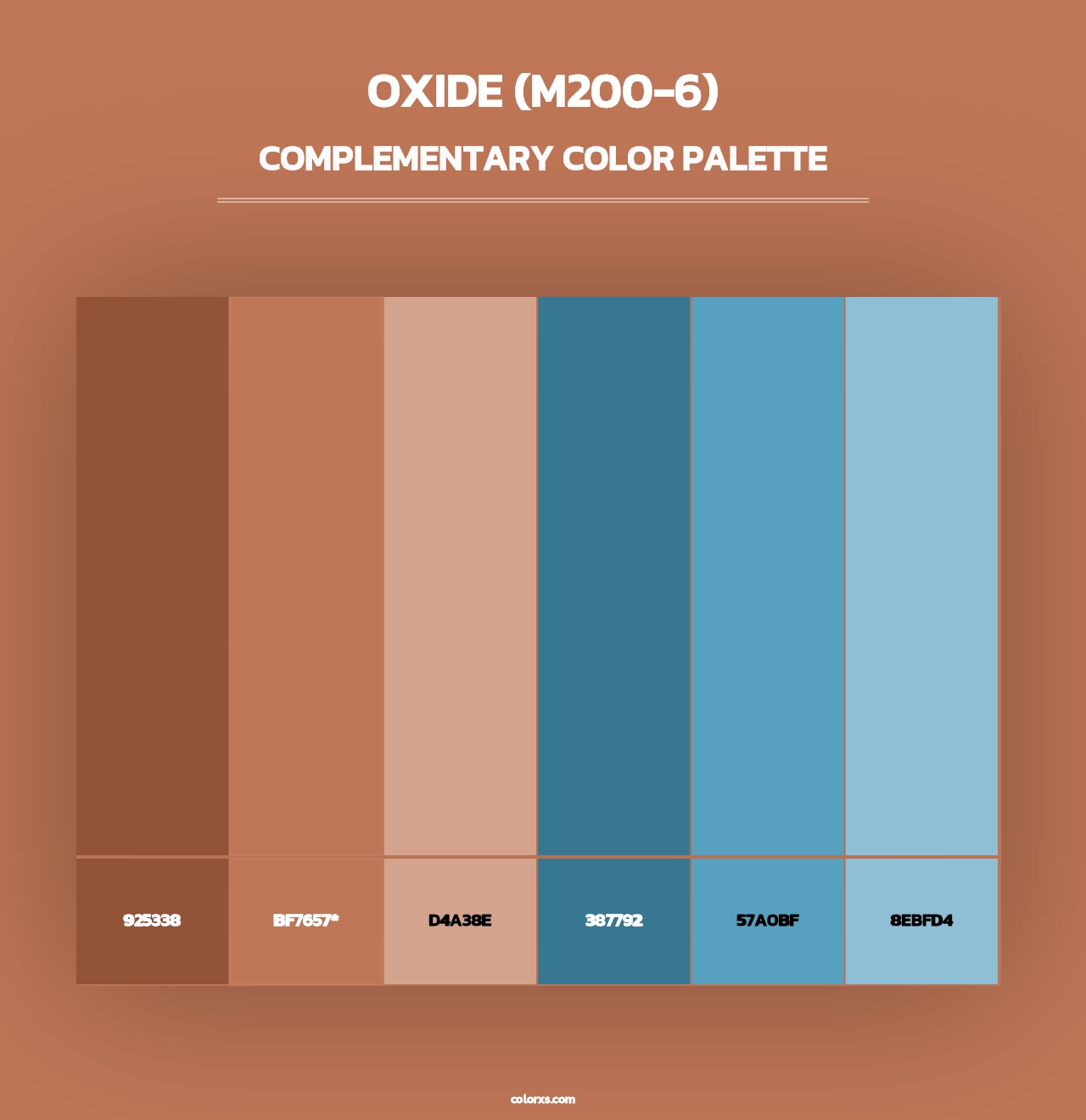 Oxide (M200-6) - Complementary Color Palette