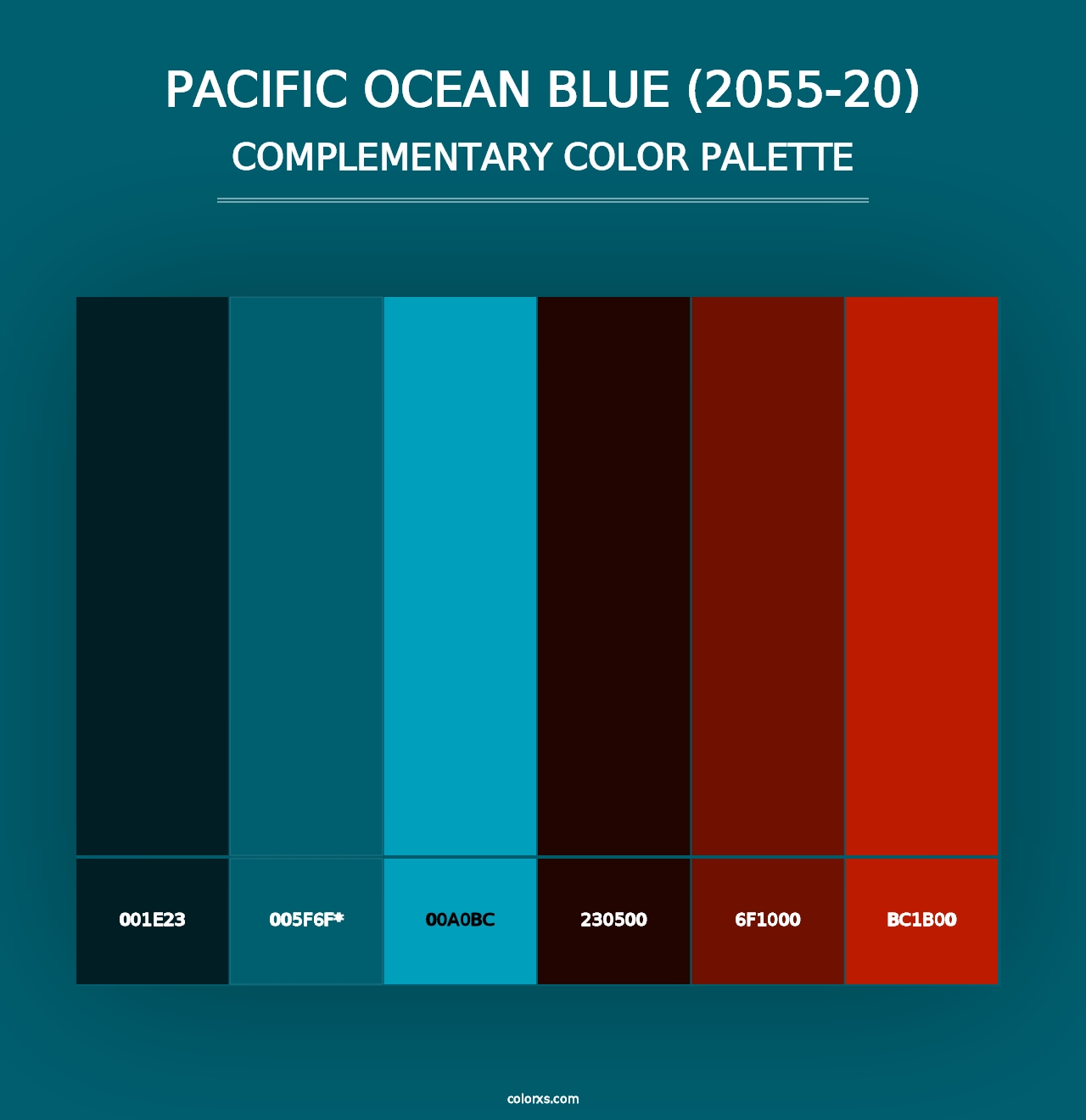 Pacific Ocean Blue (2055-20) - Complementary Color Palette