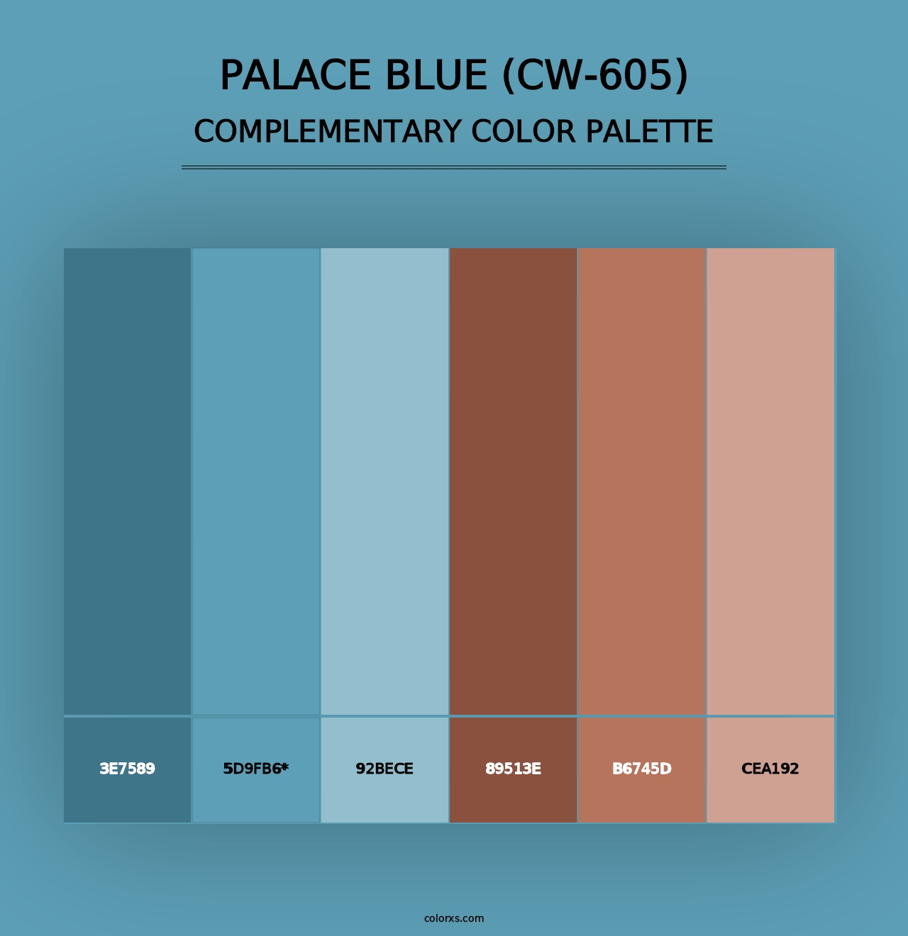 Palace Blue (CW-605) - Complementary Color Palette