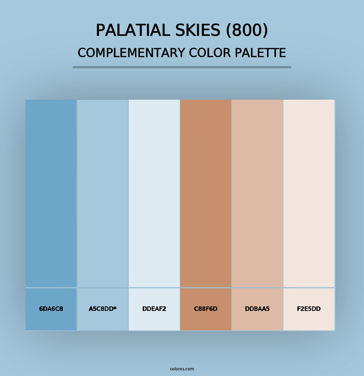 Palatial Skies (800) - Complementary Color Palette