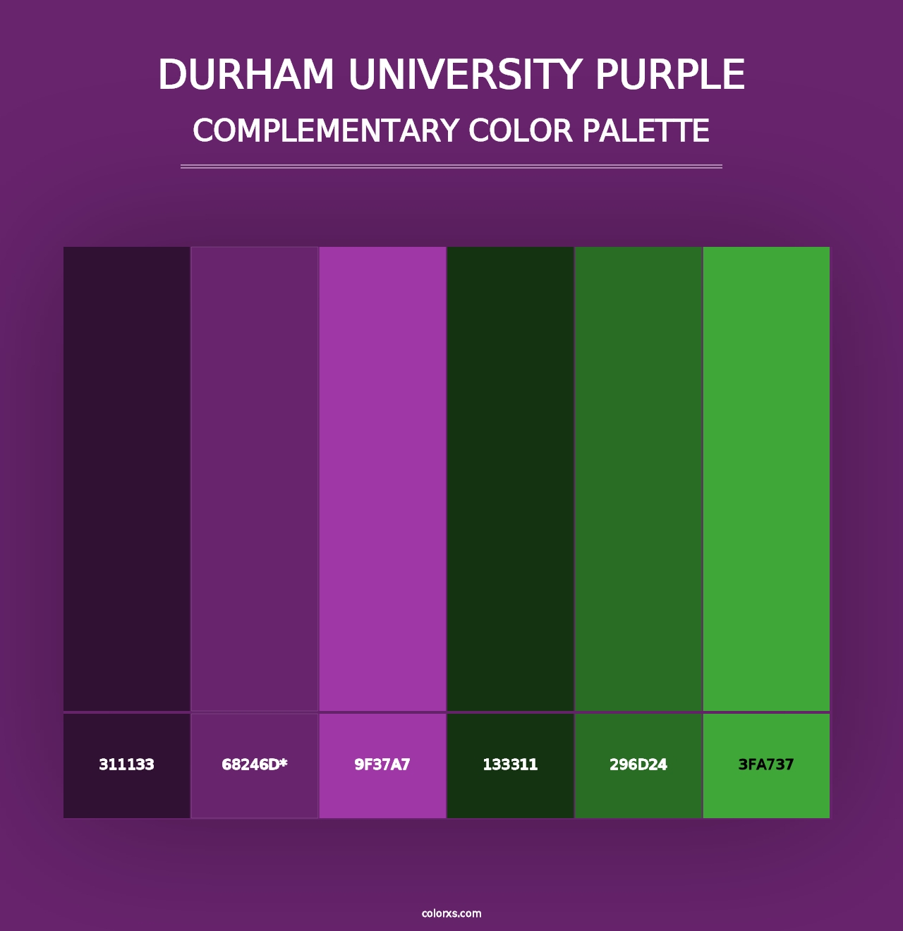 Durham University Purple - Complementary Color Palette