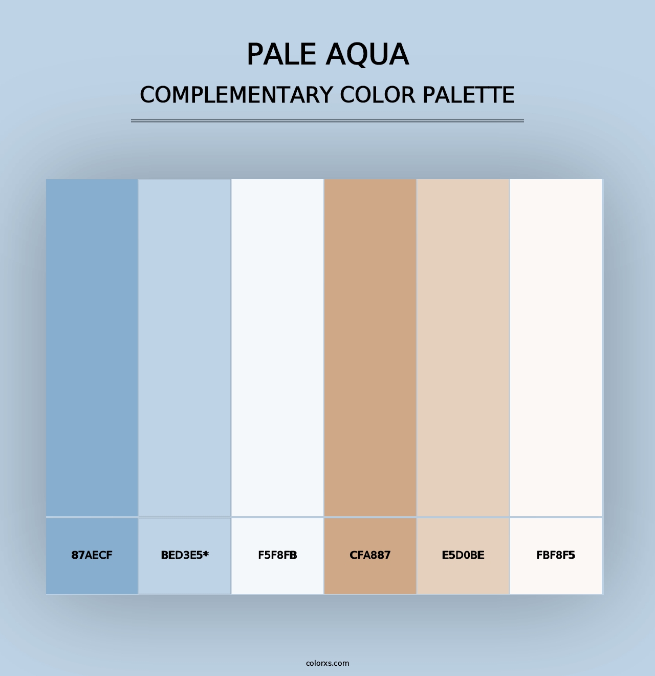 Pale Aqua - Complementary Color Palette