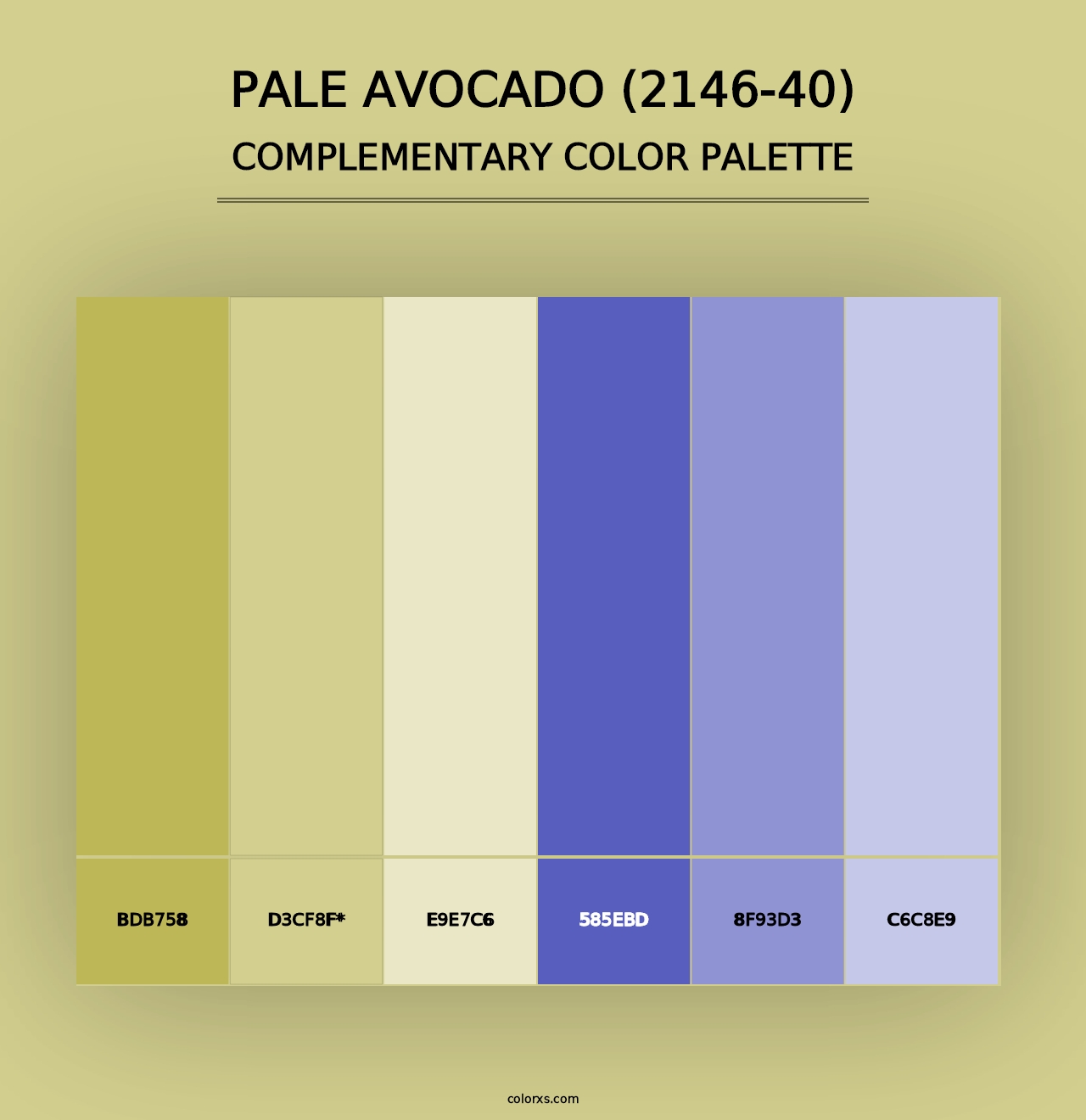 Pale Avocado (2146-40) - Complementary Color Palette