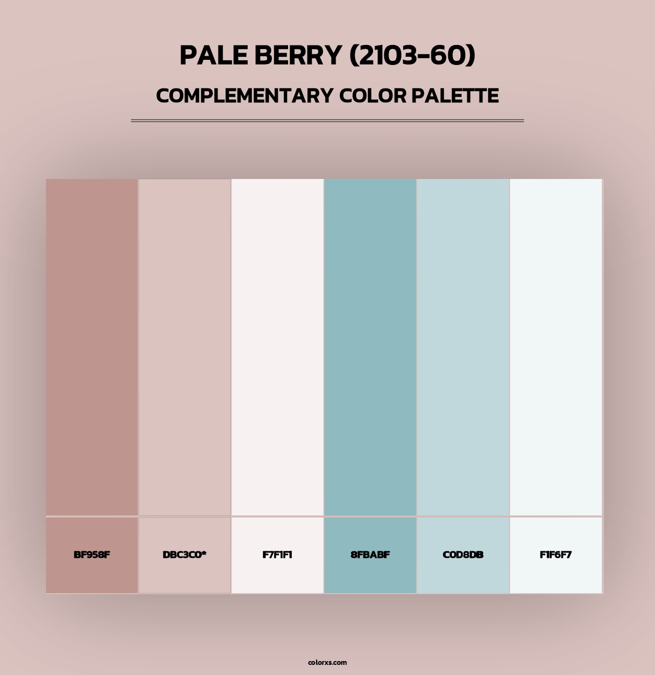 Pale Berry (2103-60) - Complementary Color Palette