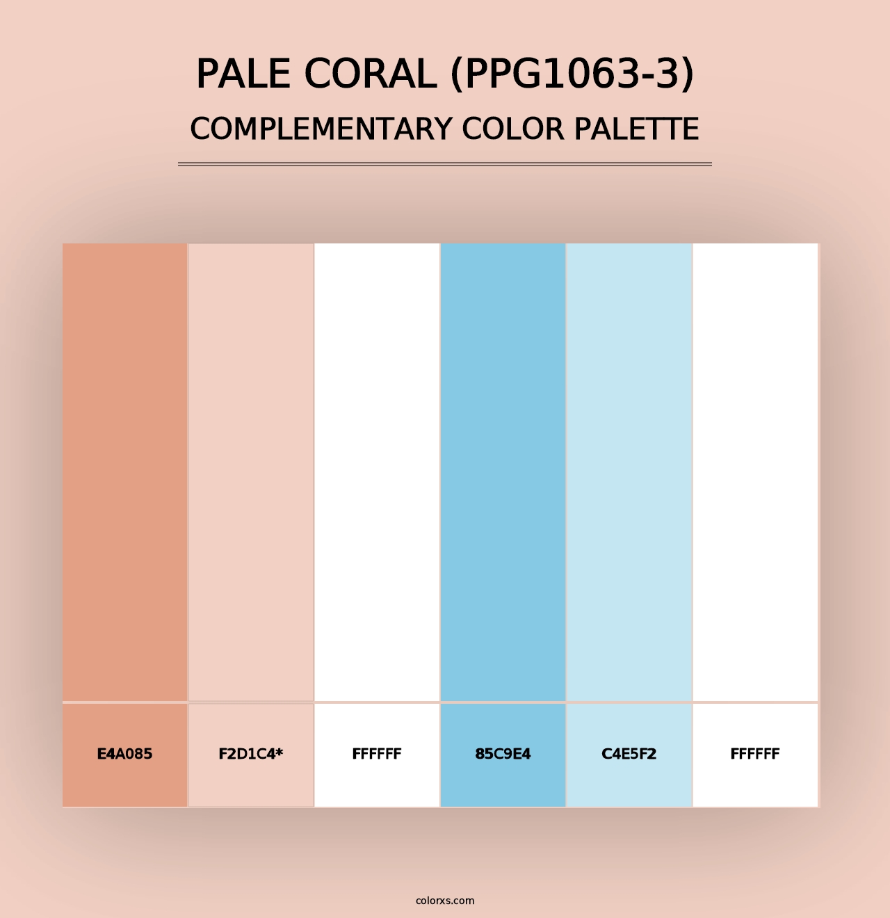 Pale Coral (PPG1063-3) - Complementary Color Palette