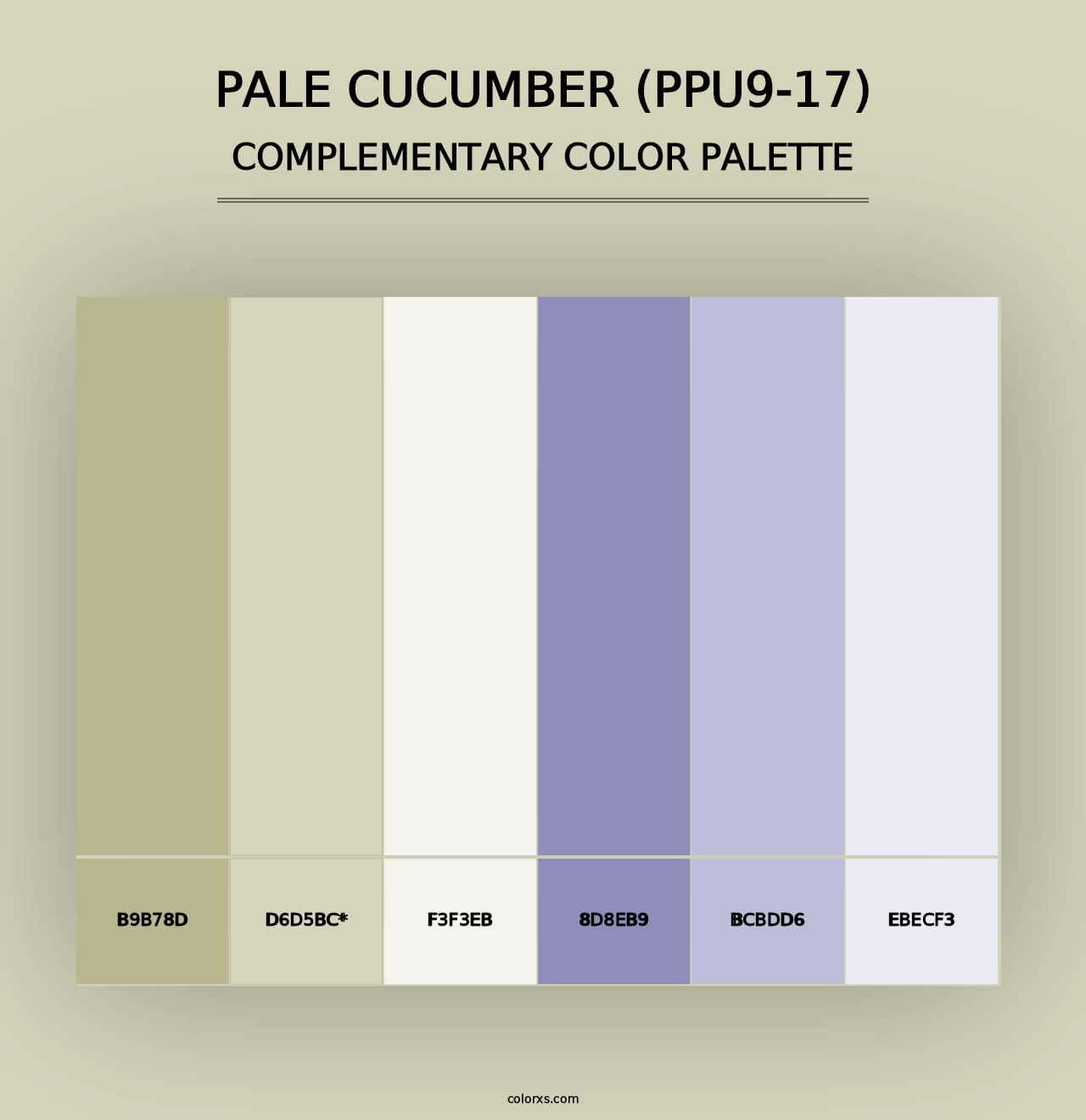 Pale Cucumber (PPU9-17) - Complementary Color Palette