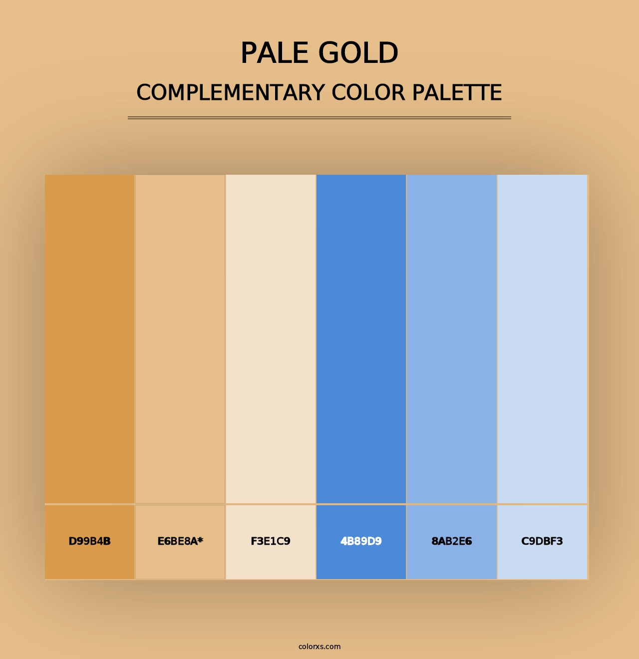 Pale Gold - Complementary Color Palette