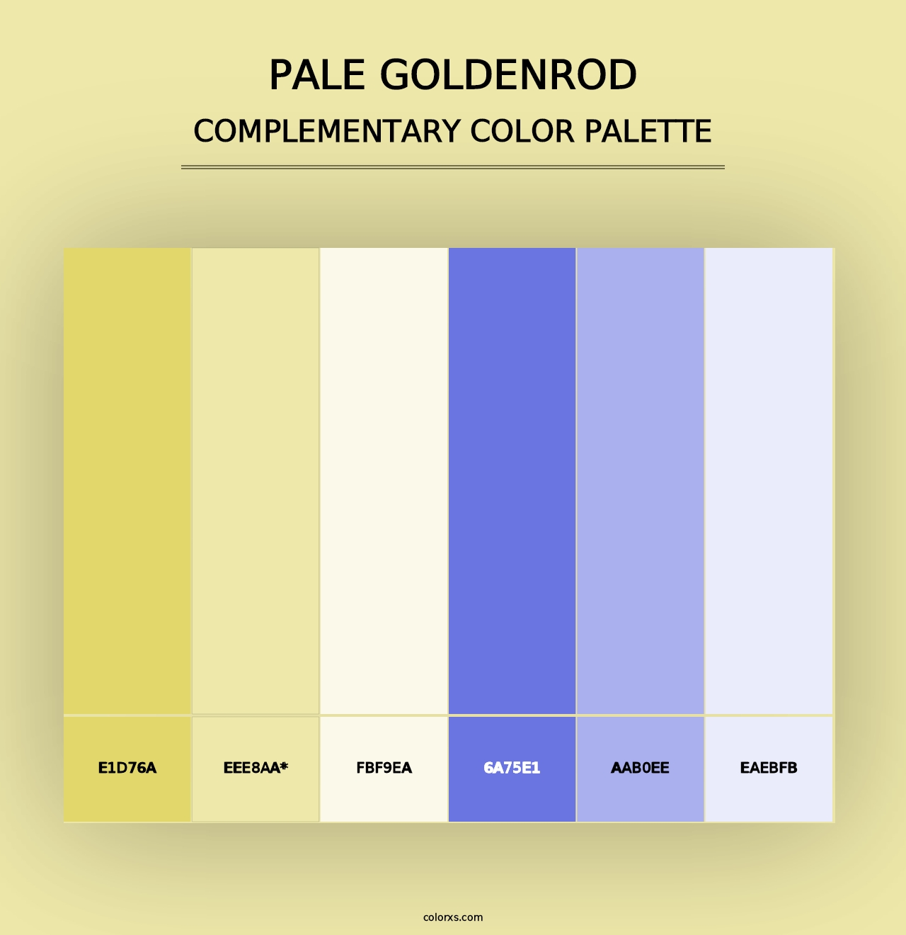 Pale Goldenrod - Complementary Color Palette