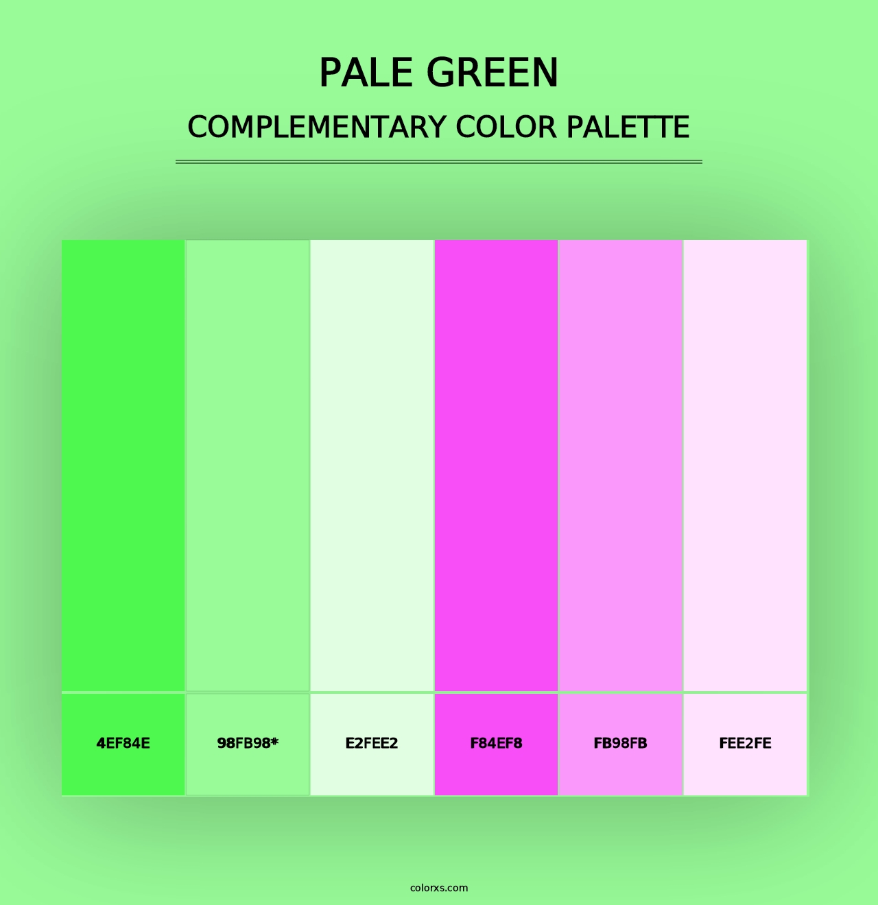 Pale Green - Complementary Color Palette