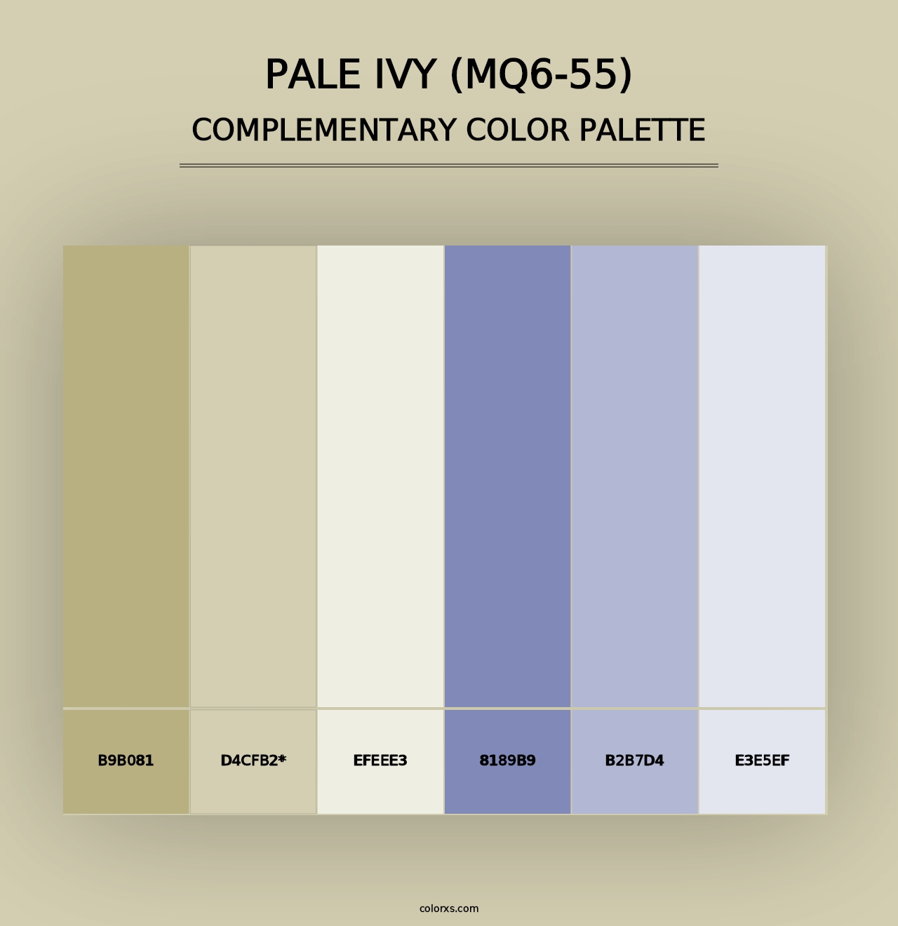 Pale Ivy (MQ6-55) - Complementary Color Palette