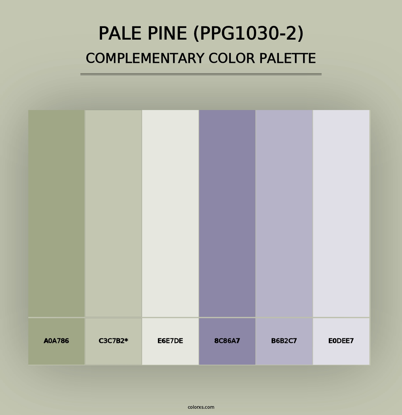 Pale Pine (PPG1030-2) - Complementary Color Palette