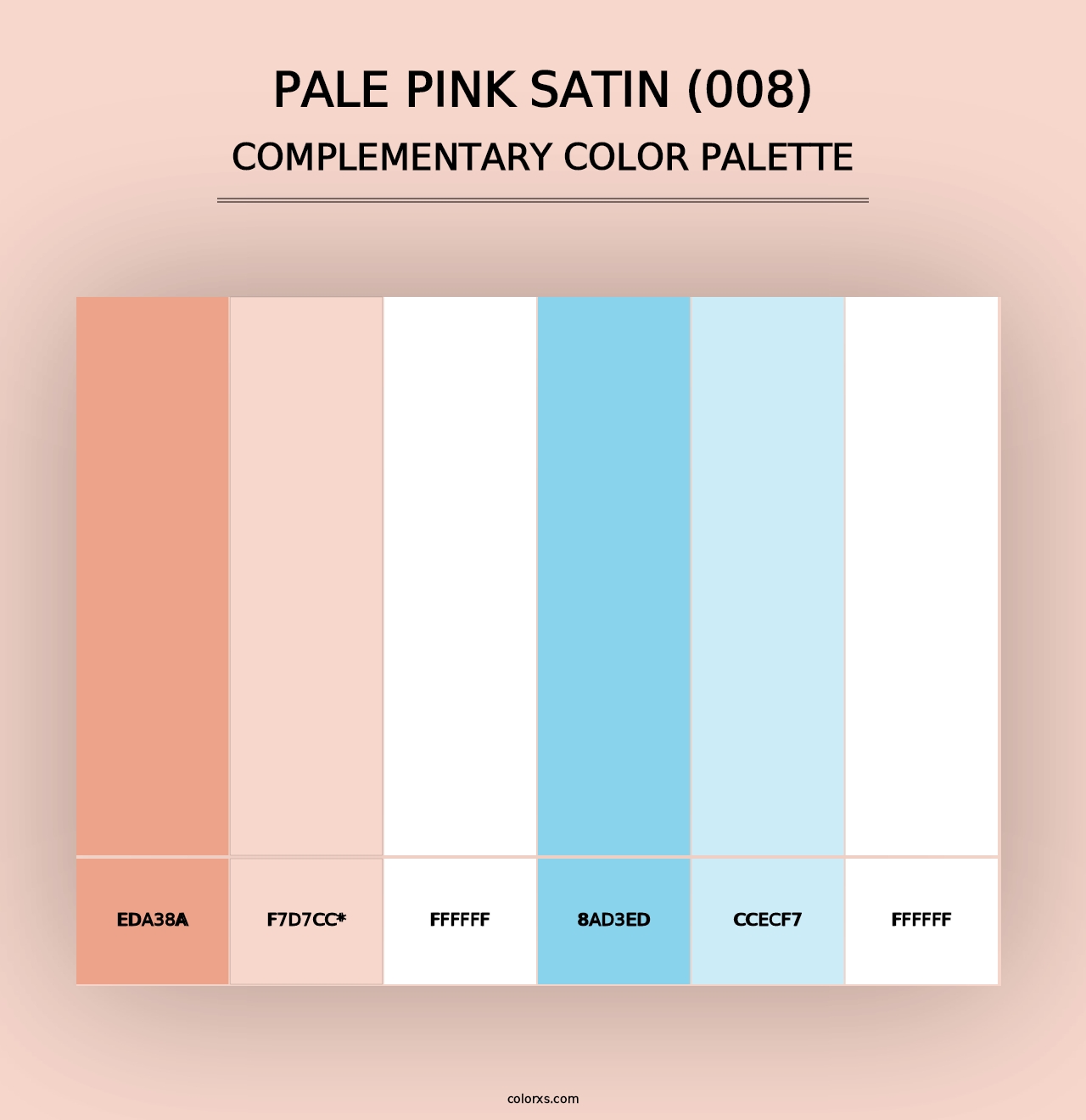 Pale Pink Satin (008) - Complementary Color Palette