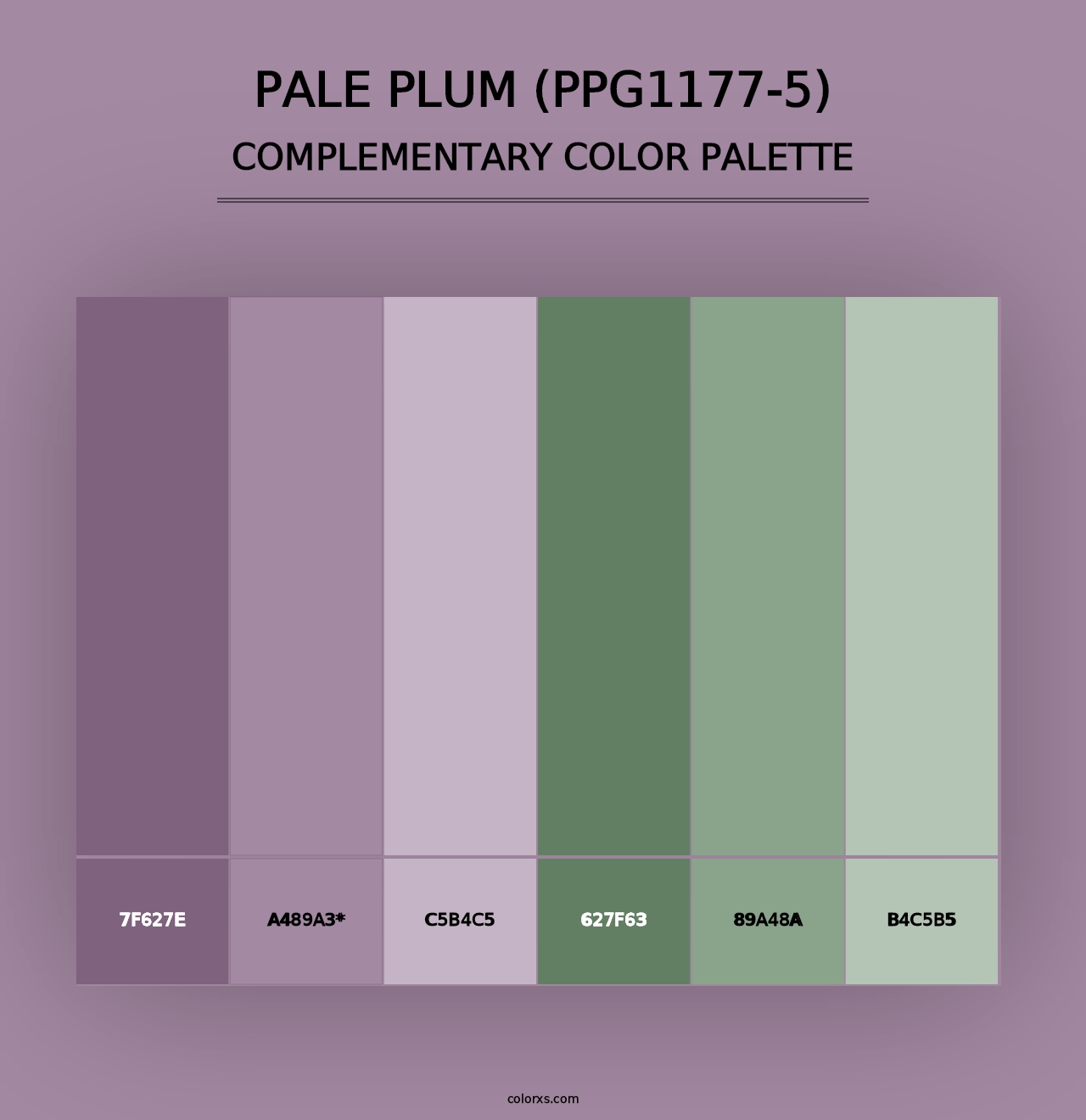 Pale Plum (PPG1177-5) - Complementary Color Palette