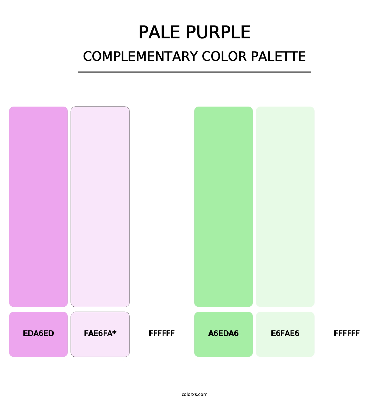 Pale Purple - Complementary Color Palette