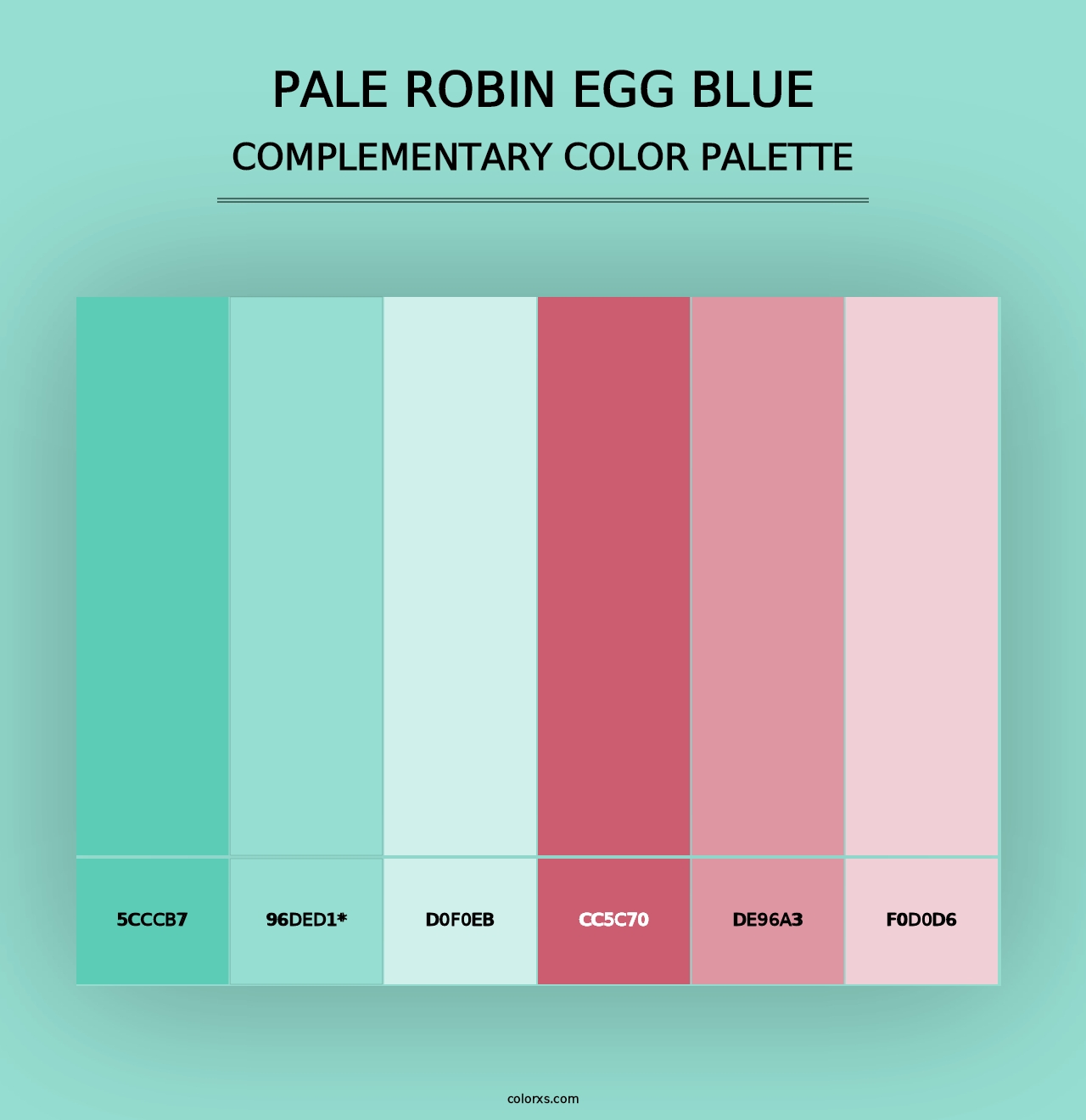 Pale Robin Egg Blue - Complementary Color Palette