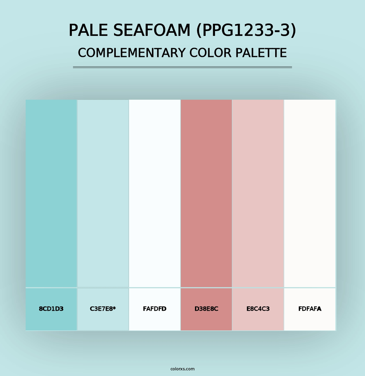 Pale Seafoam (PPG1233-3) - Complementary Color Palette