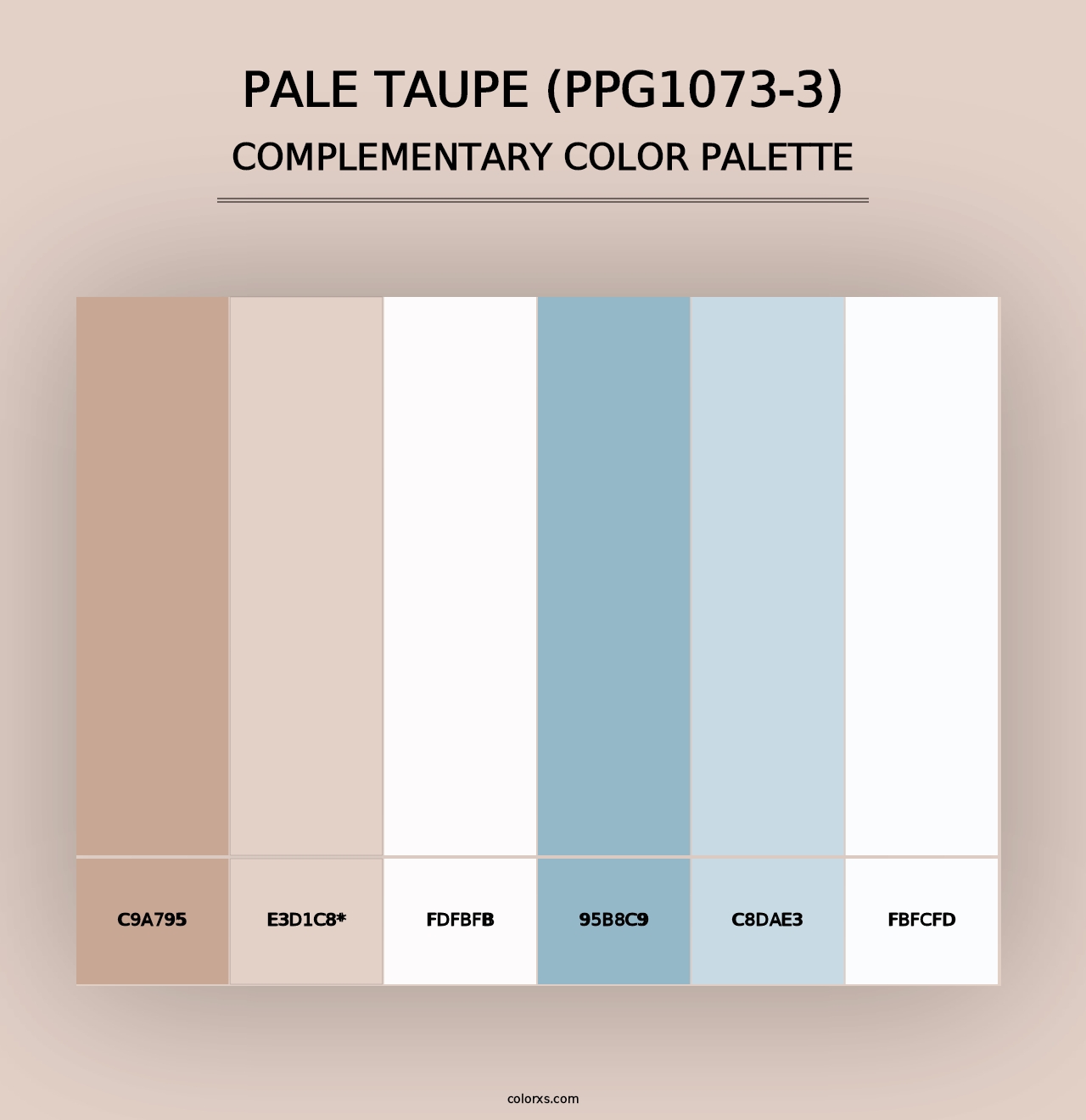 Pale Taupe (PPG1073-3) - Complementary Color Palette