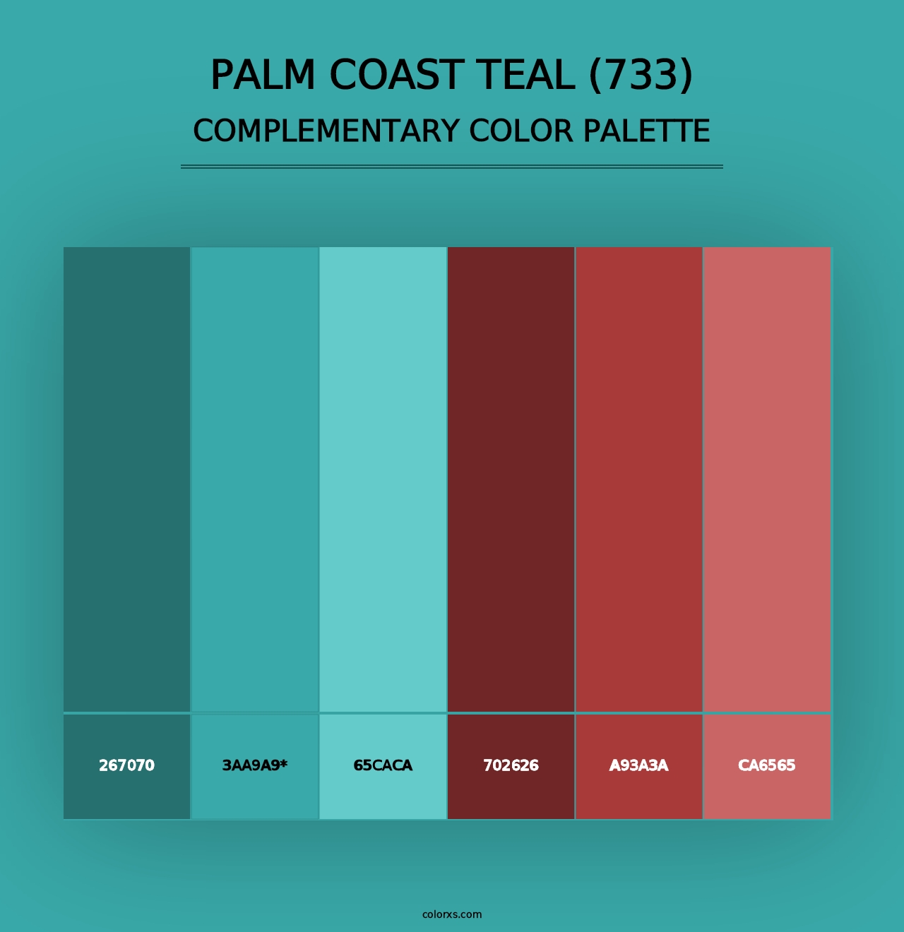 Palm Coast Teal (733) - Complementary Color Palette