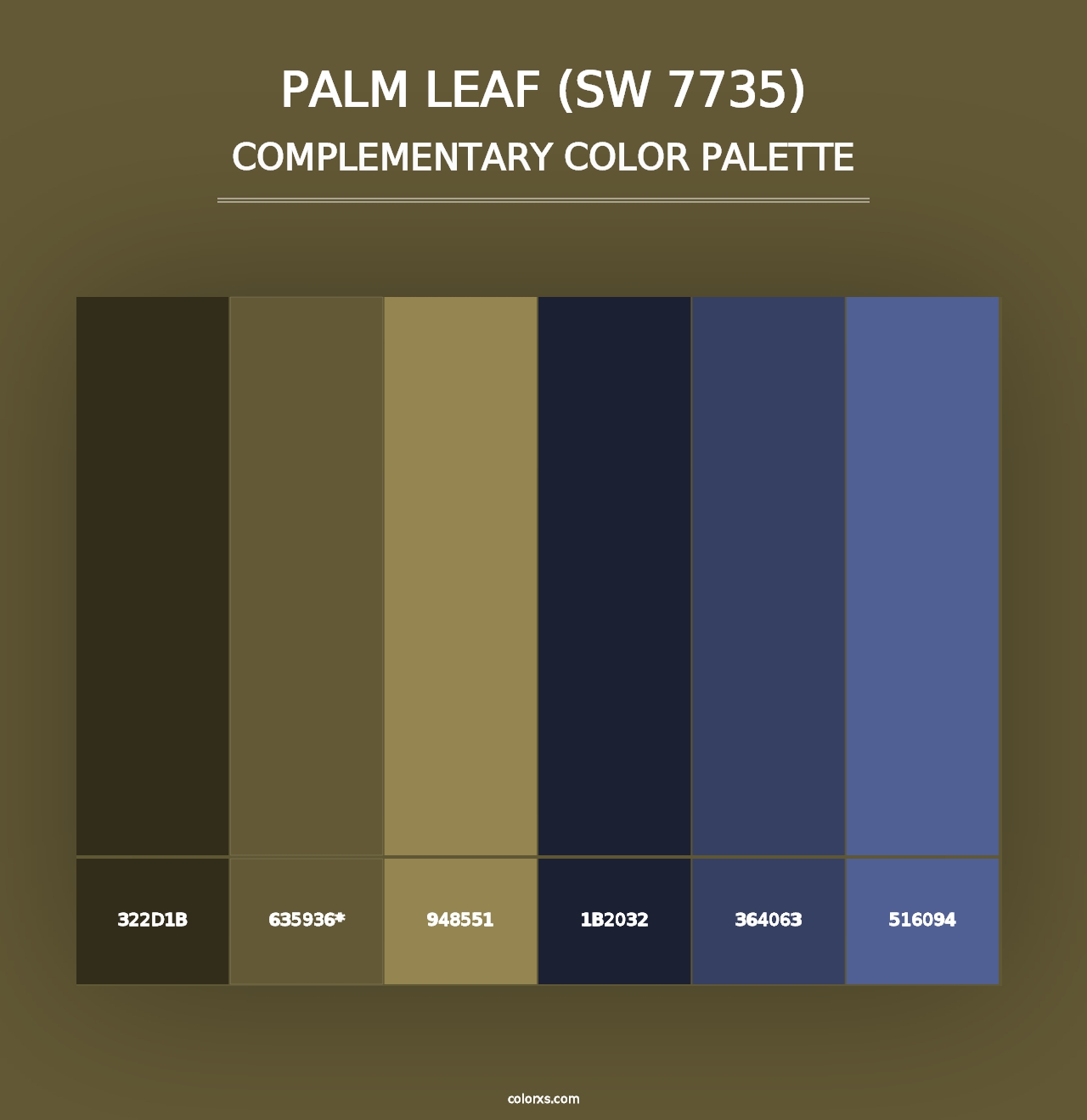 Palm Leaf (SW 7735) - Complementary Color Palette