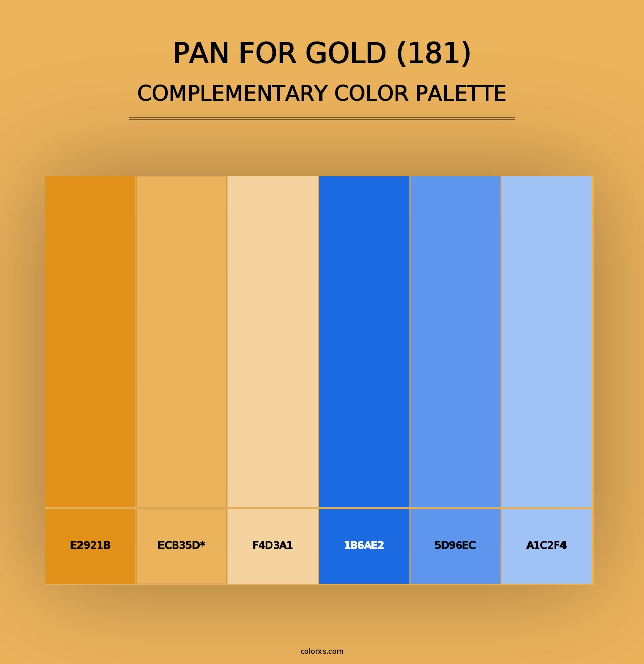 Pan for Gold (181) - Complementary Color Palette