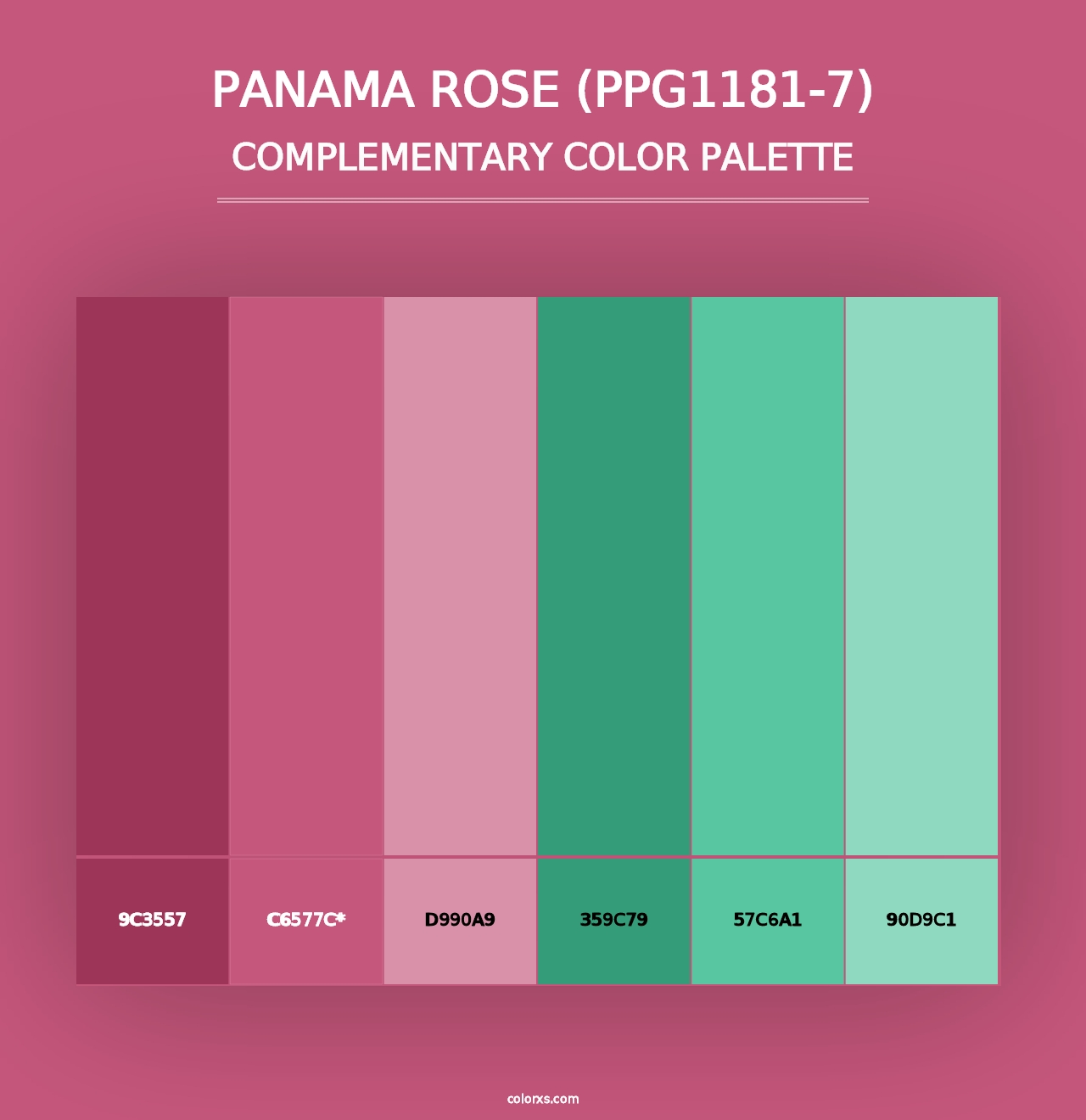 Panama Rose (PPG1181-7) - Complementary Color Palette