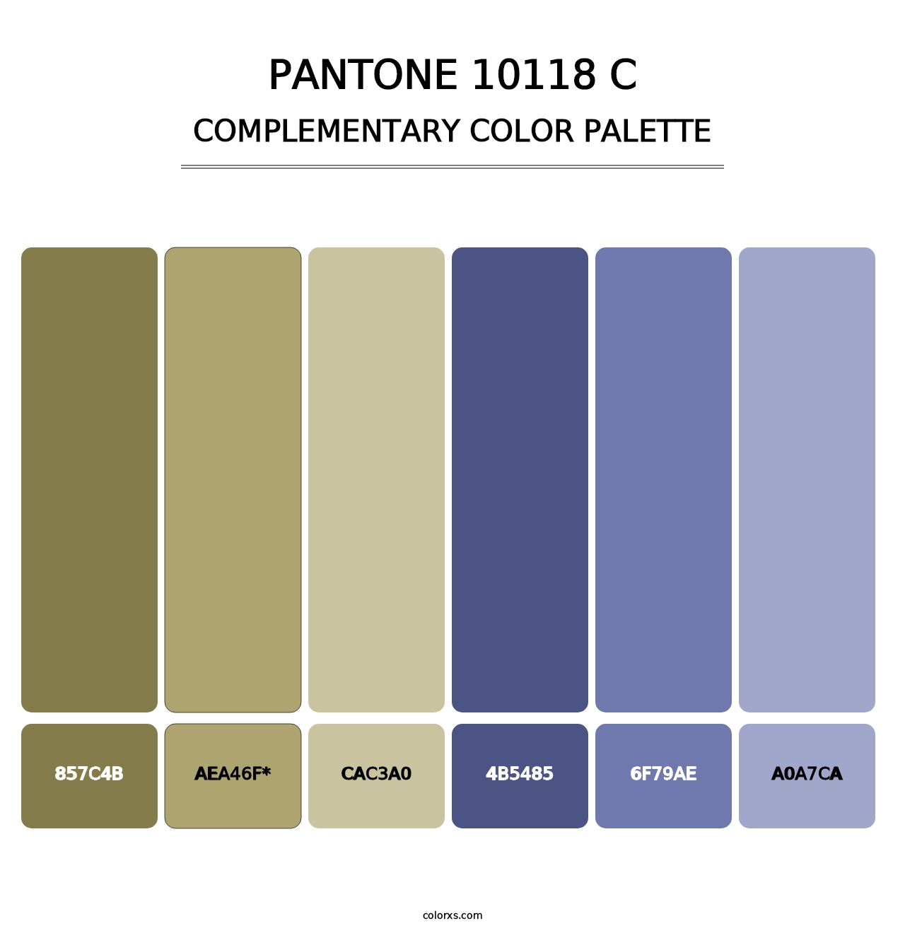 PANTONE 10118 C - Complementary Color Palette