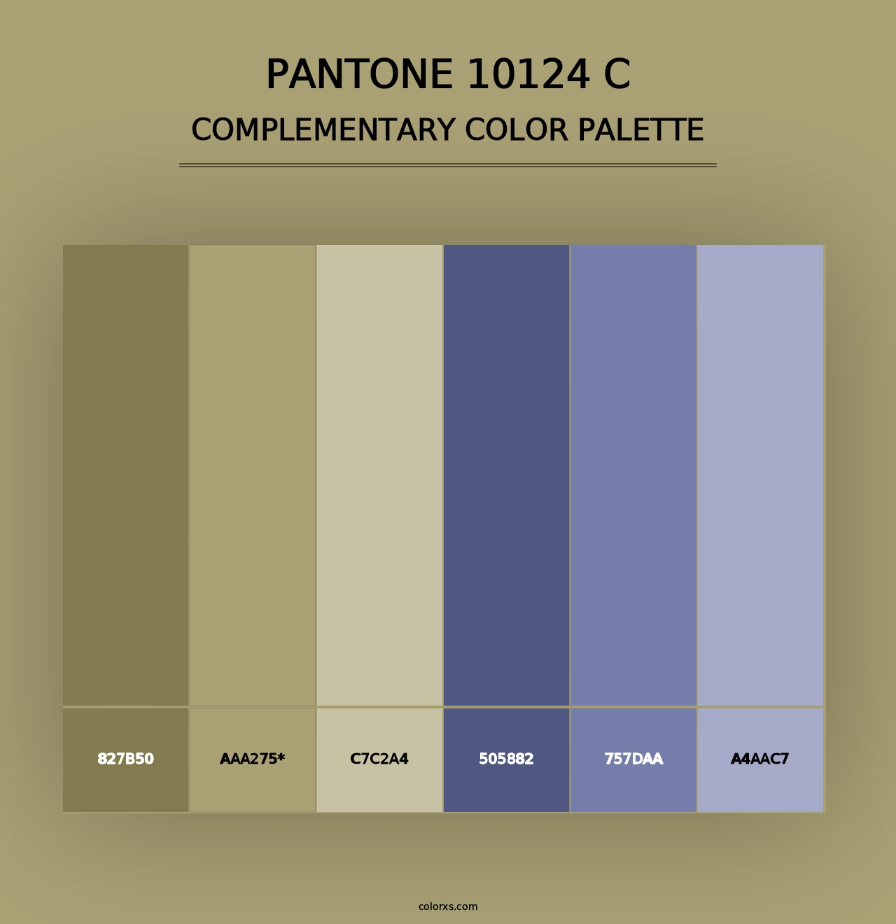 PANTONE 10124 C - Complementary Color Palette