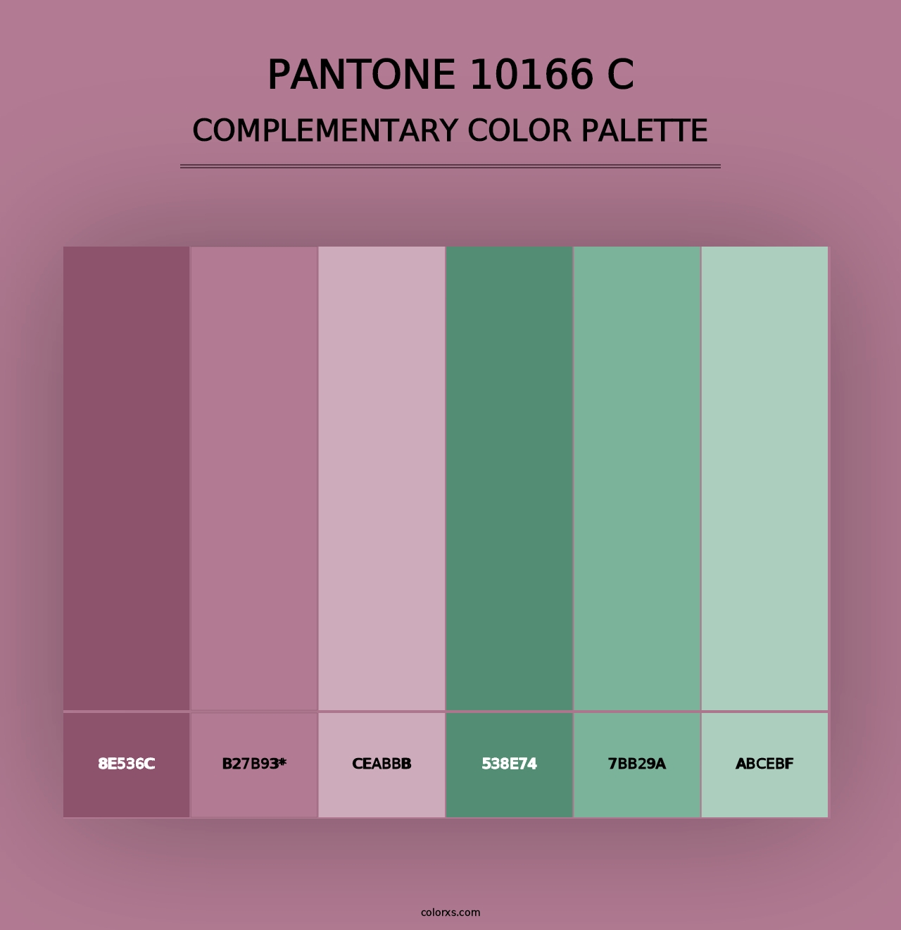 PANTONE 10166 C - Complementary Color Palette