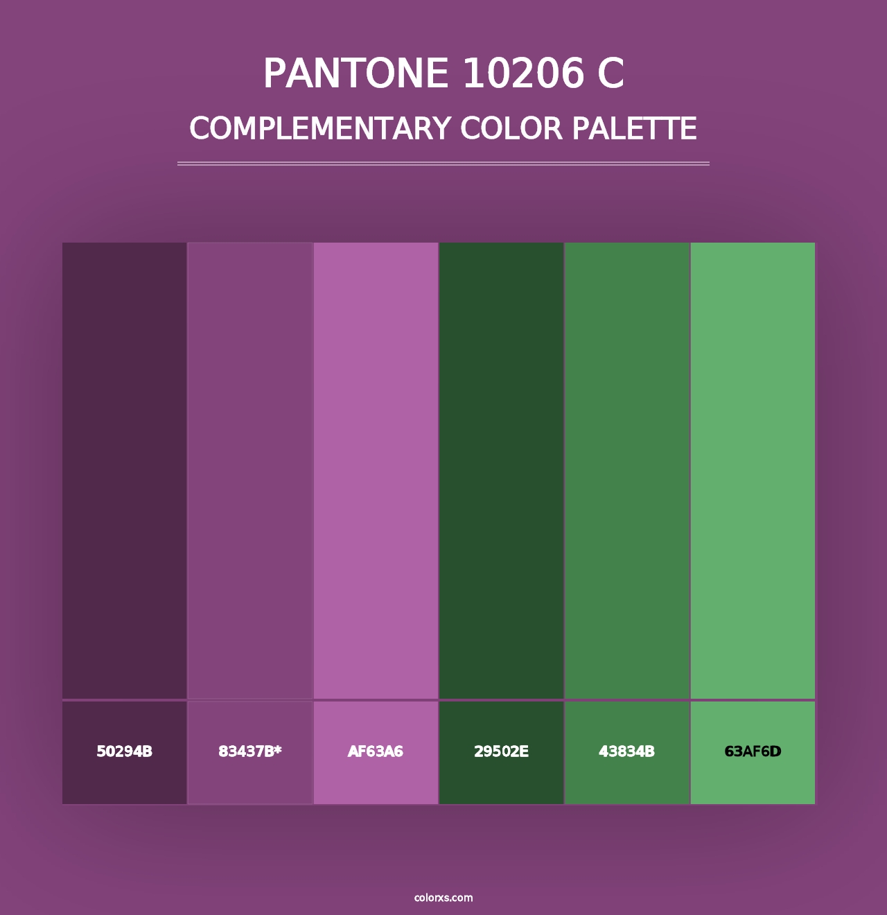 PANTONE 10206 C - Complementary Color Palette