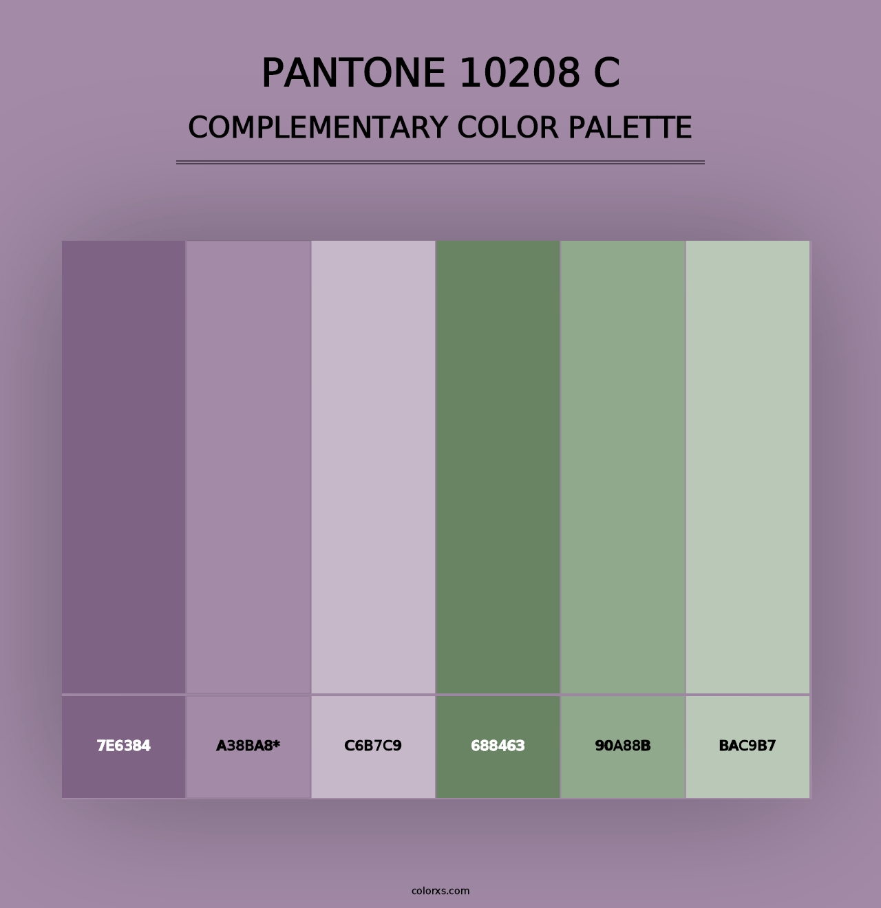 PANTONE 10208 C - Complementary Color Palette