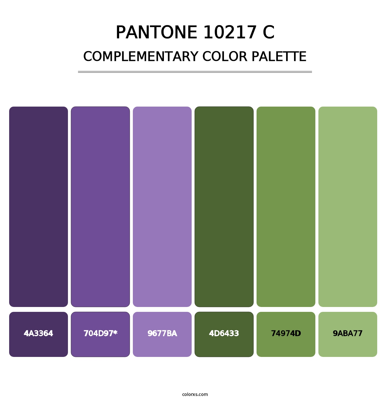 PANTONE 10217 C - Complementary Color Palette