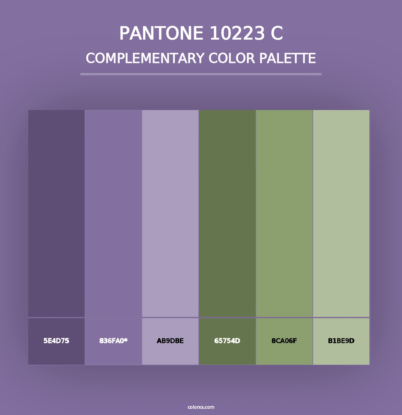 PANTONE 10223 C - Complementary Color Palette