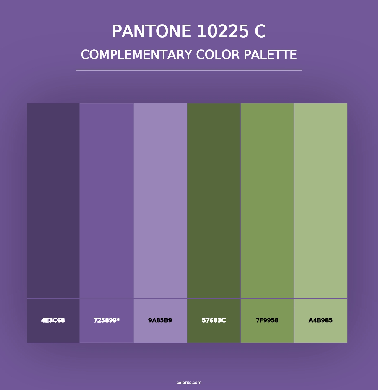 PANTONE 10225 C - Complementary Color Palette