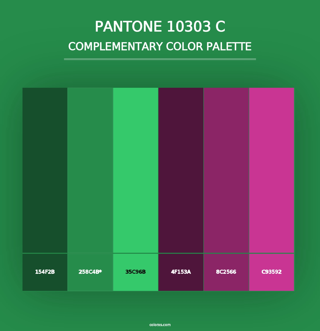 PANTONE 10303 C - Complementary Color Palette