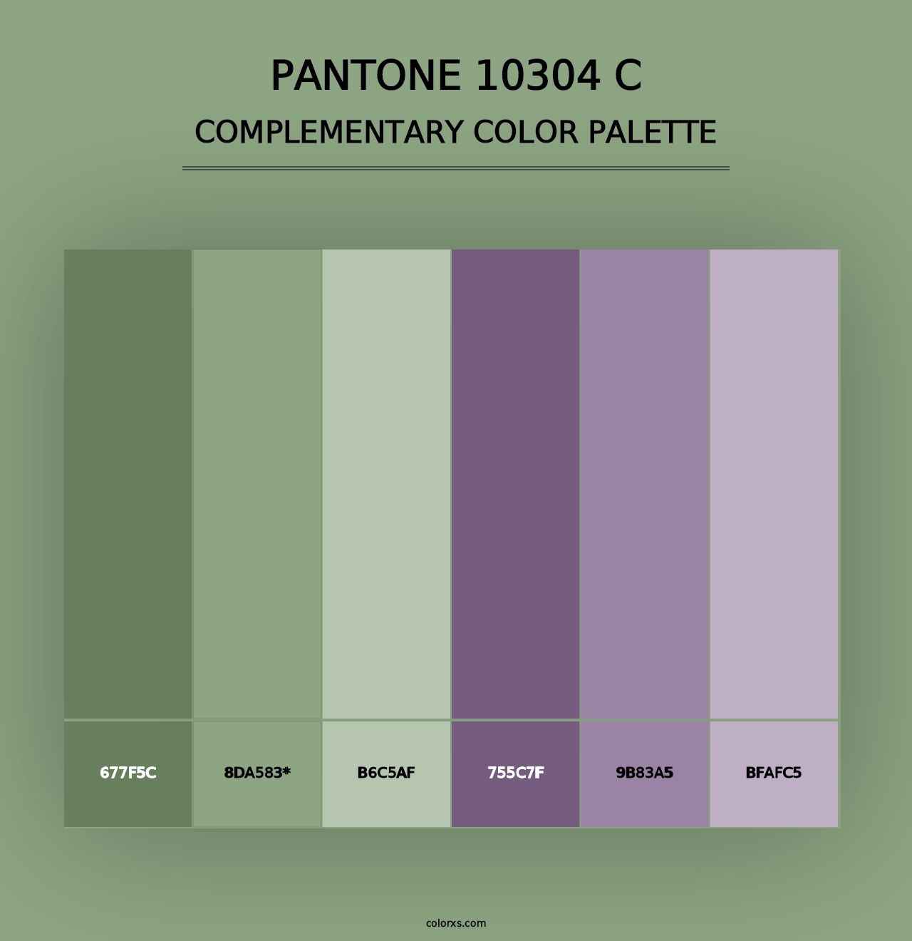 PANTONE 10304 C - Complementary Color Palette