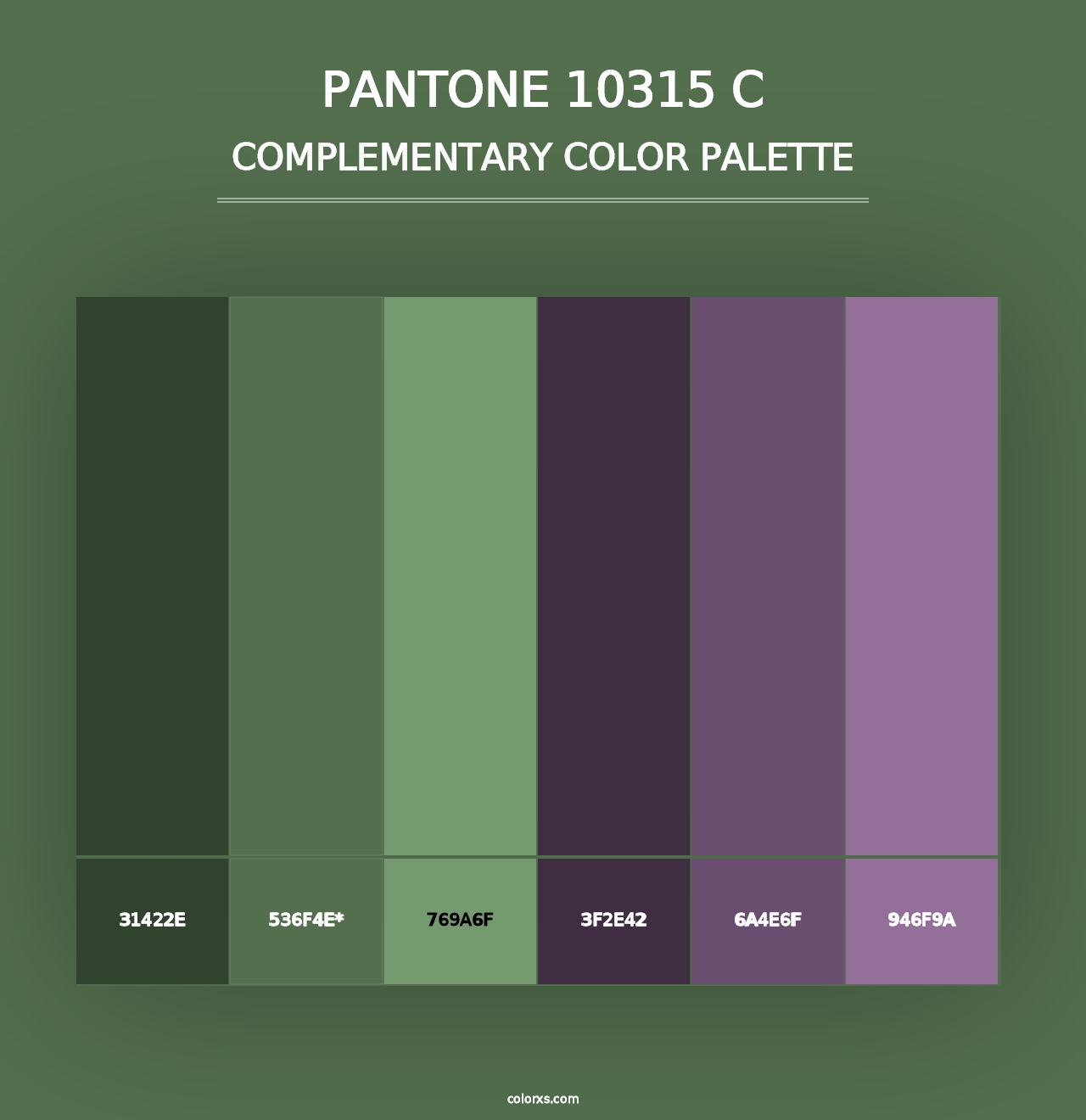 PANTONE 10315 C - Complementary Color Palette