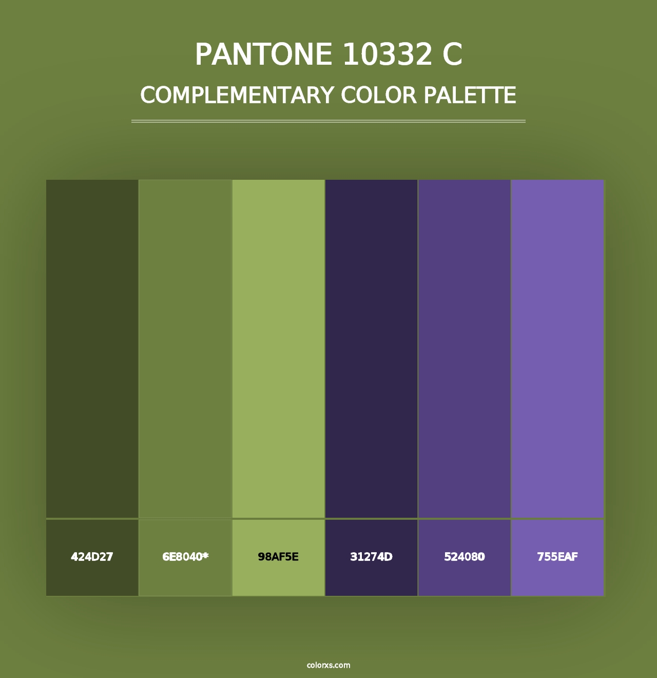 PANTONE 10332 C - Complementary Color Palette