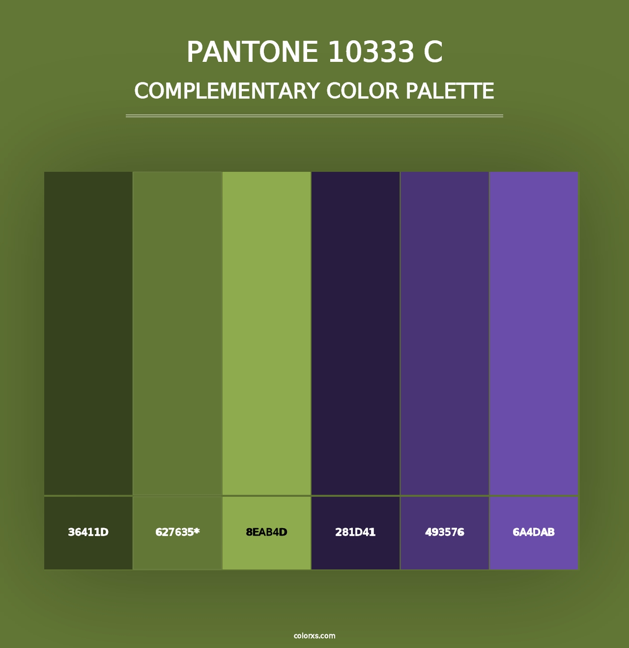 PANTONE 10333 C - Complementary Color Palette