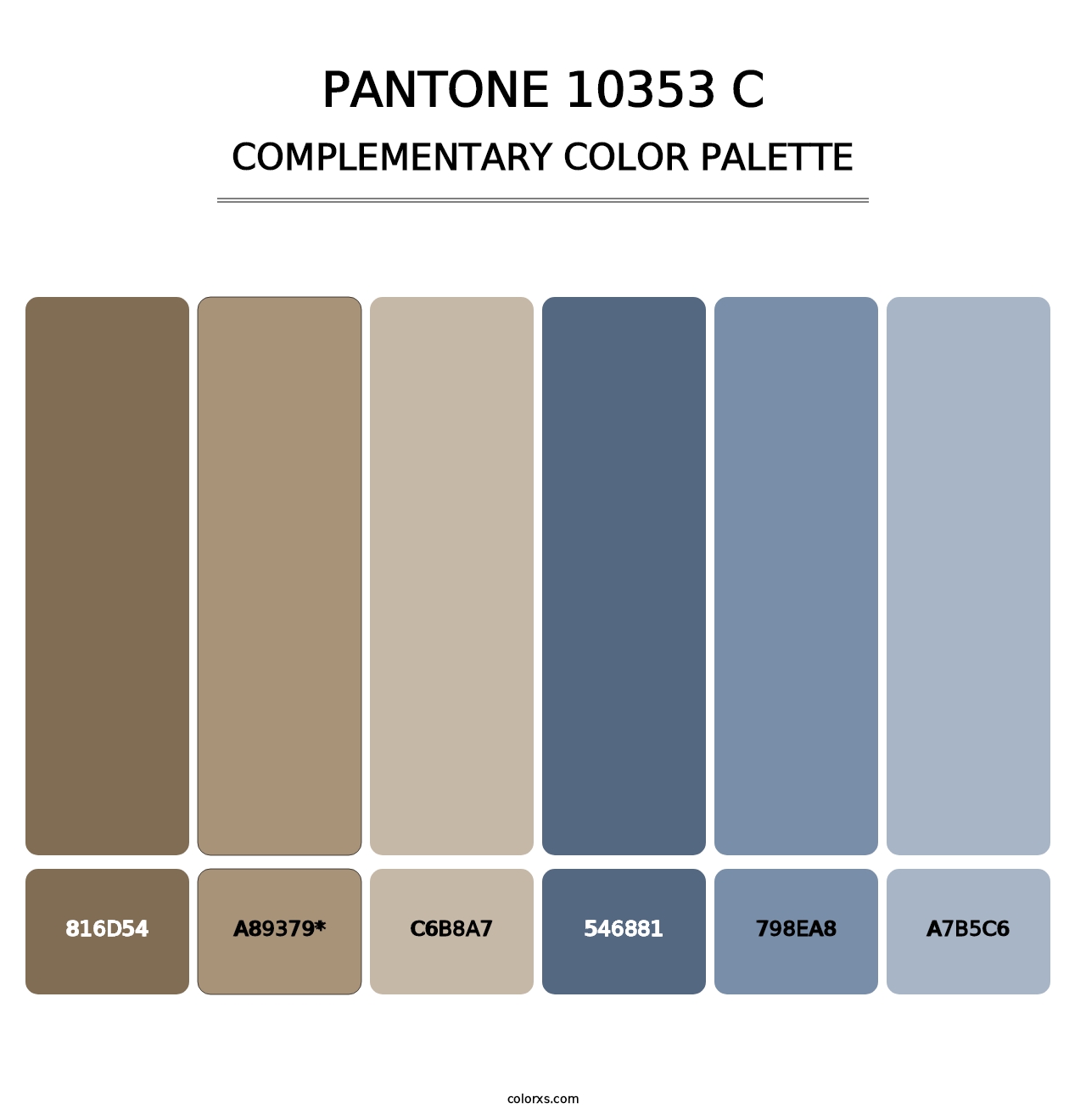 PANTONE 10353 C - Complementary Color Palette